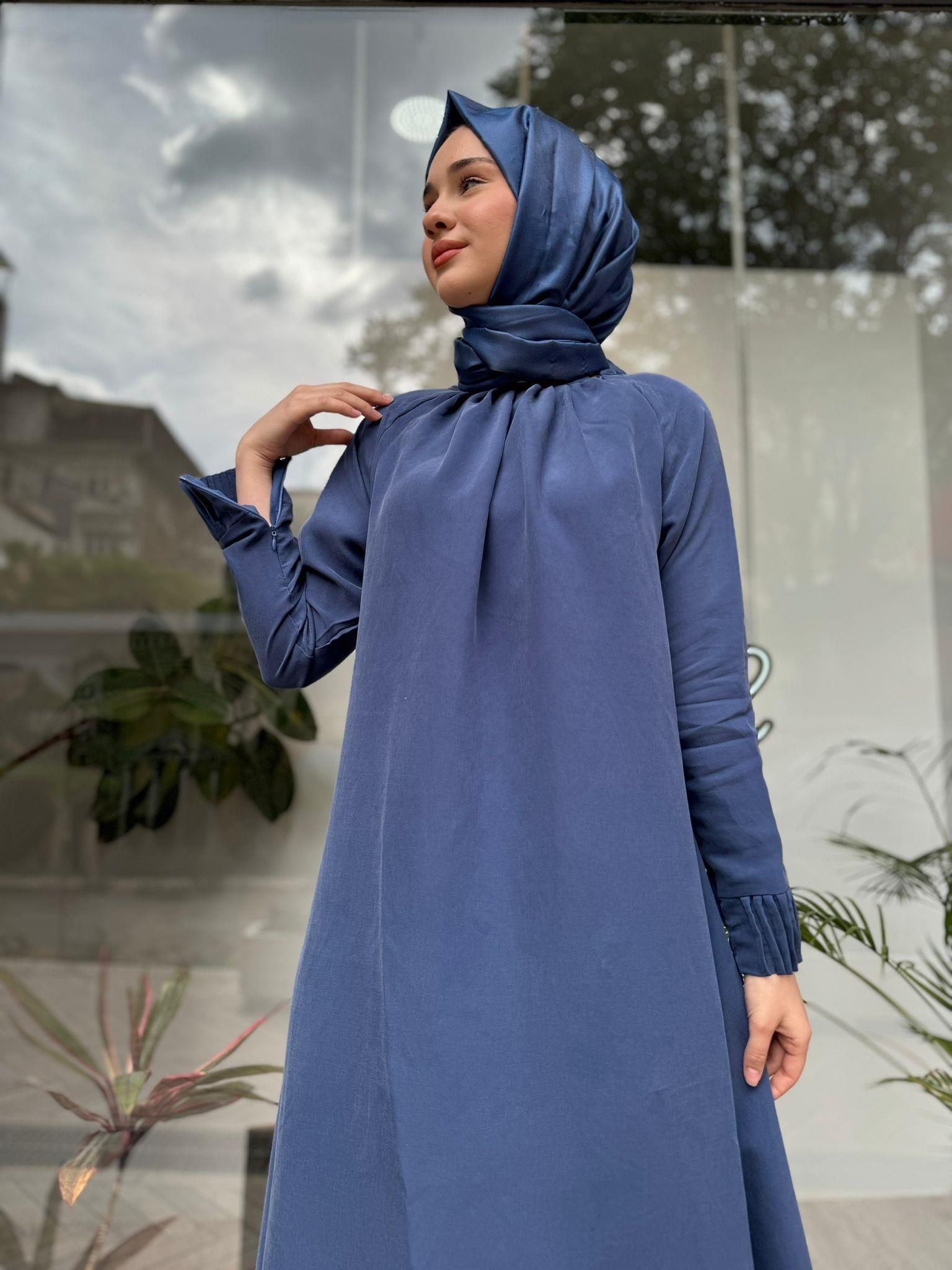 İnvee Tensel Elbise Saks 6964