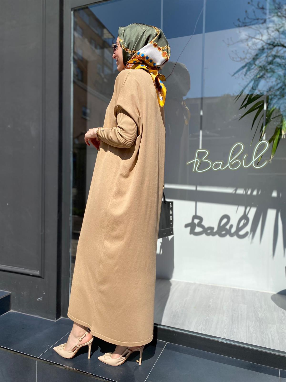 İnvee Triko Camel Elbise 5747