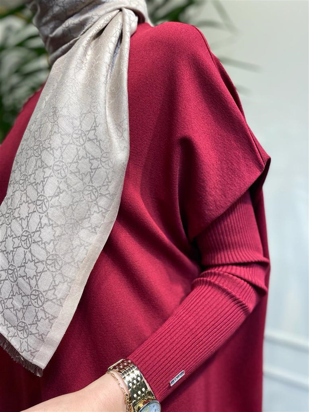 İnvee Triko Elbise Bordo 5747