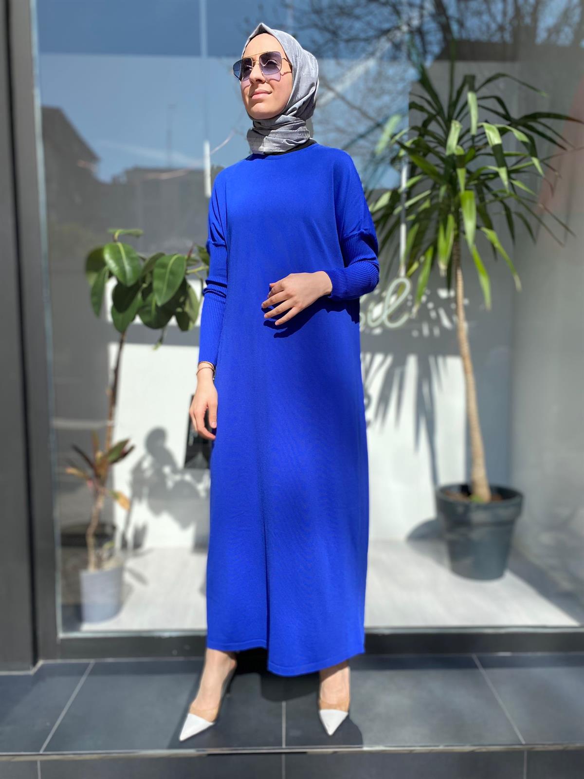 İnvee Triko Elbise Saks 5747
