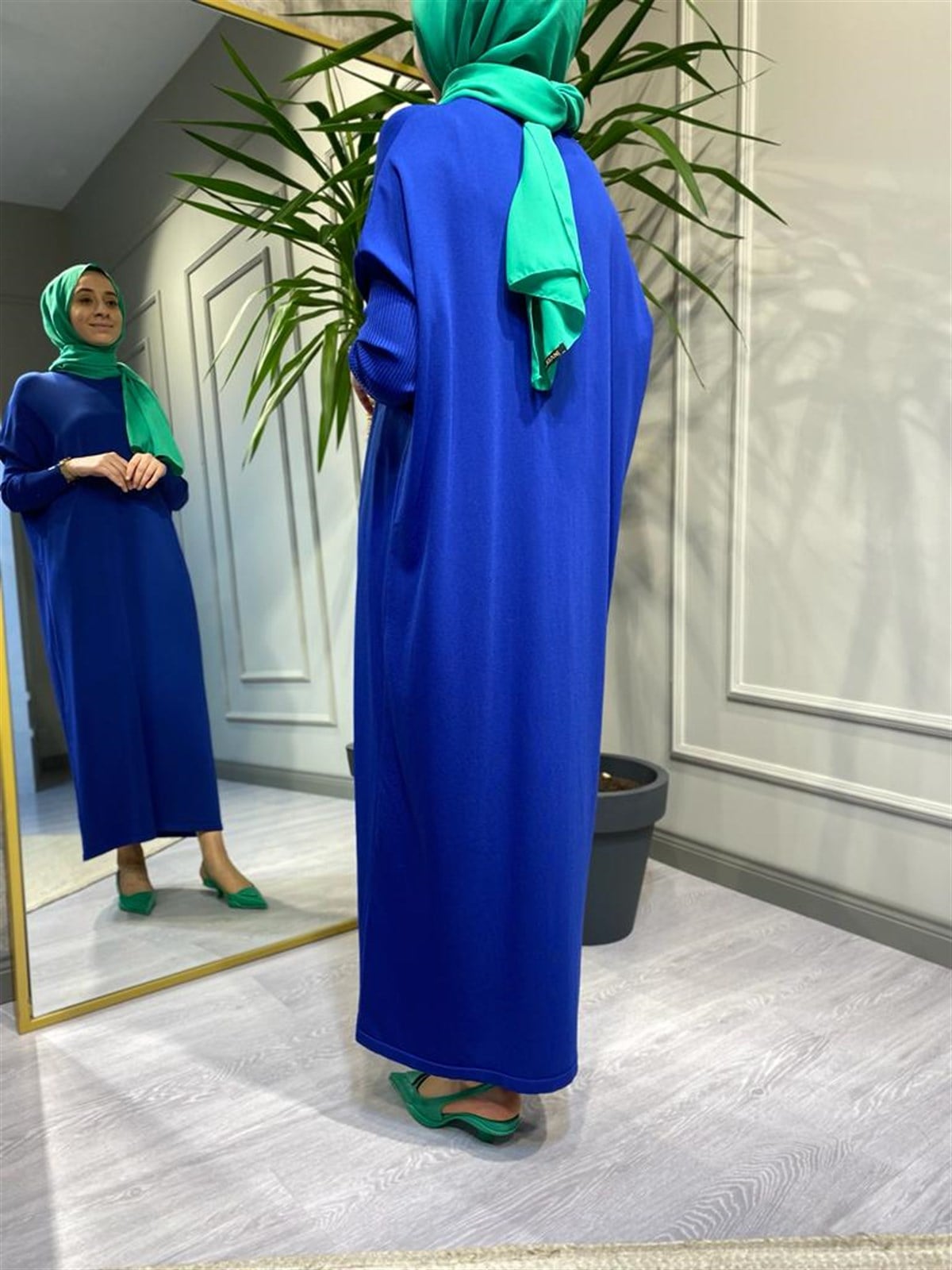 İnvee Triko Elbise Saks 5747