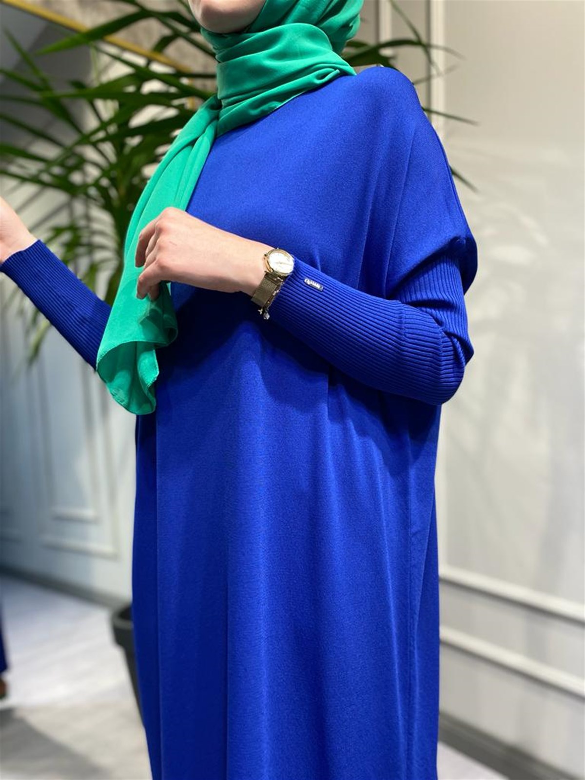 İnvee Triko Elbise Saks 5747