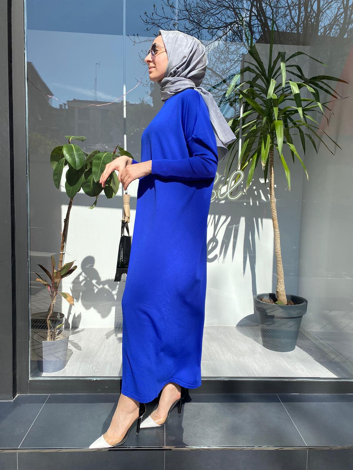İnvee Triko Elbise Saks 5747