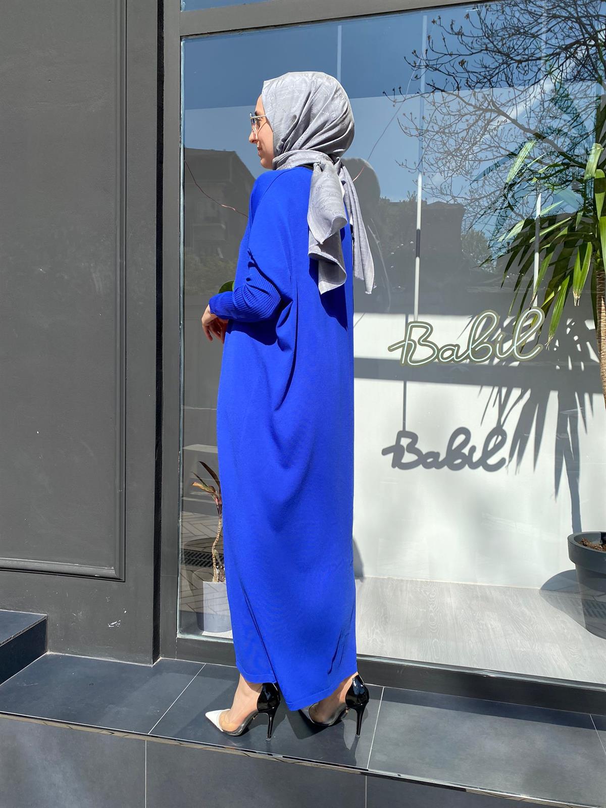 İnvee Triko Elbise Saks 5747
