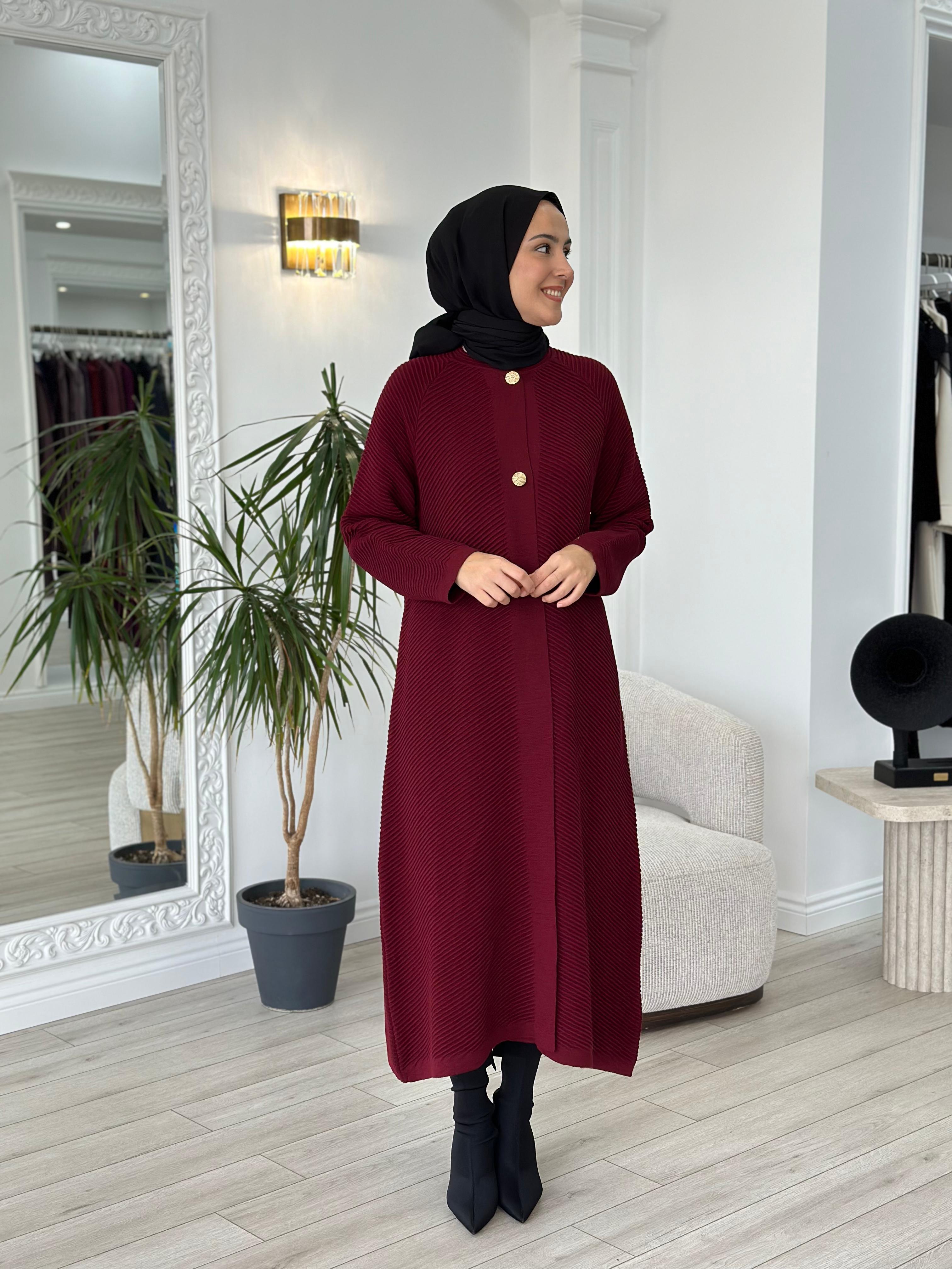 İnvee Triko Kap Bordo 6866