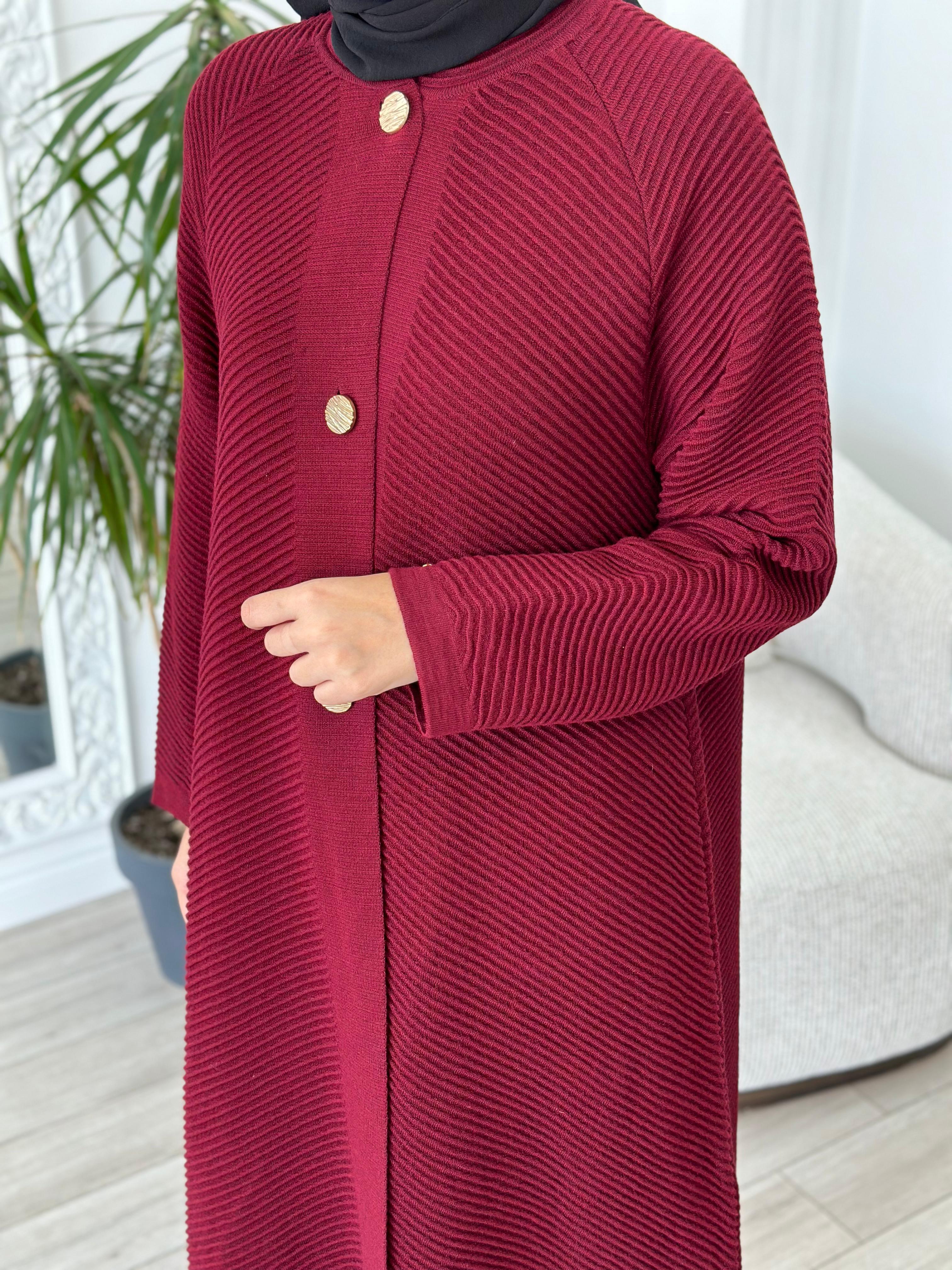 İnvee Triko Kap Bordo 6866