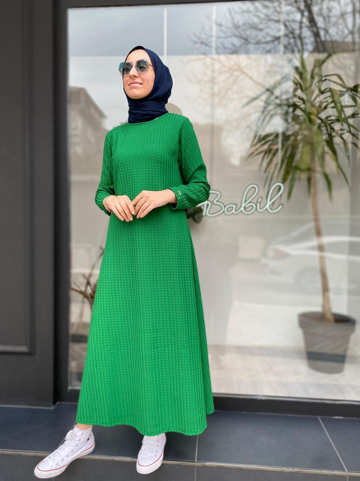 İnvee V Desen Elbise Benetton 6856