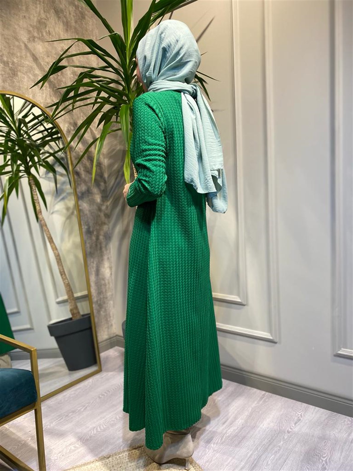 İnvee V Desen Elbise Benetton 6856