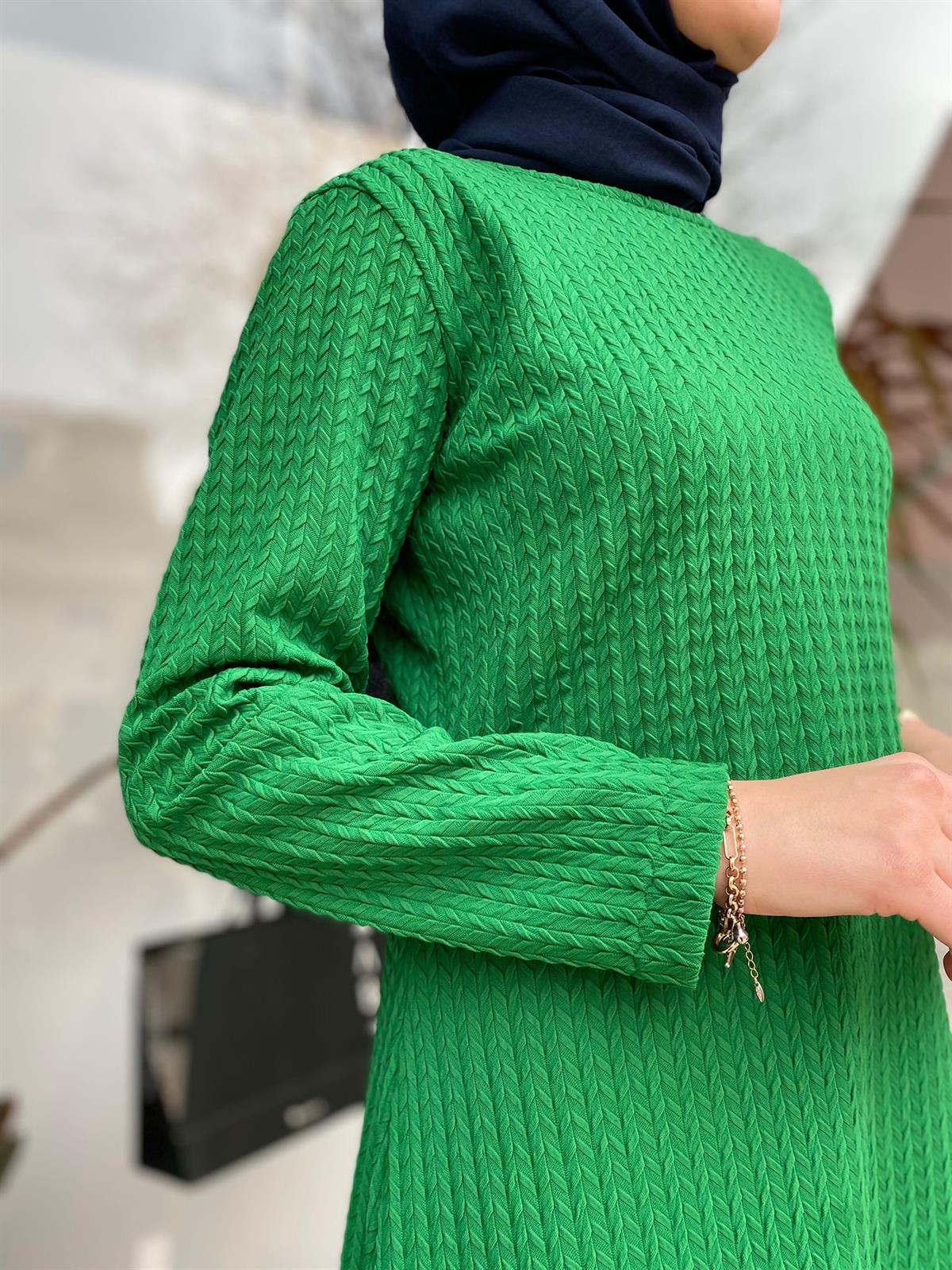 İnvee V Desen Elbise Benetton 6856
