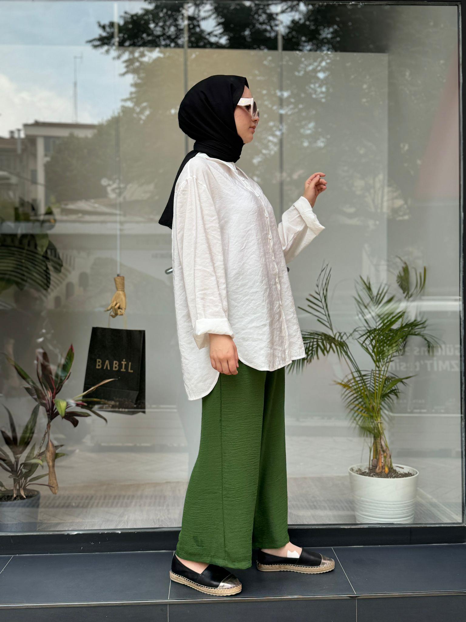 İnvee Yeşil Caz Pantolon 5930