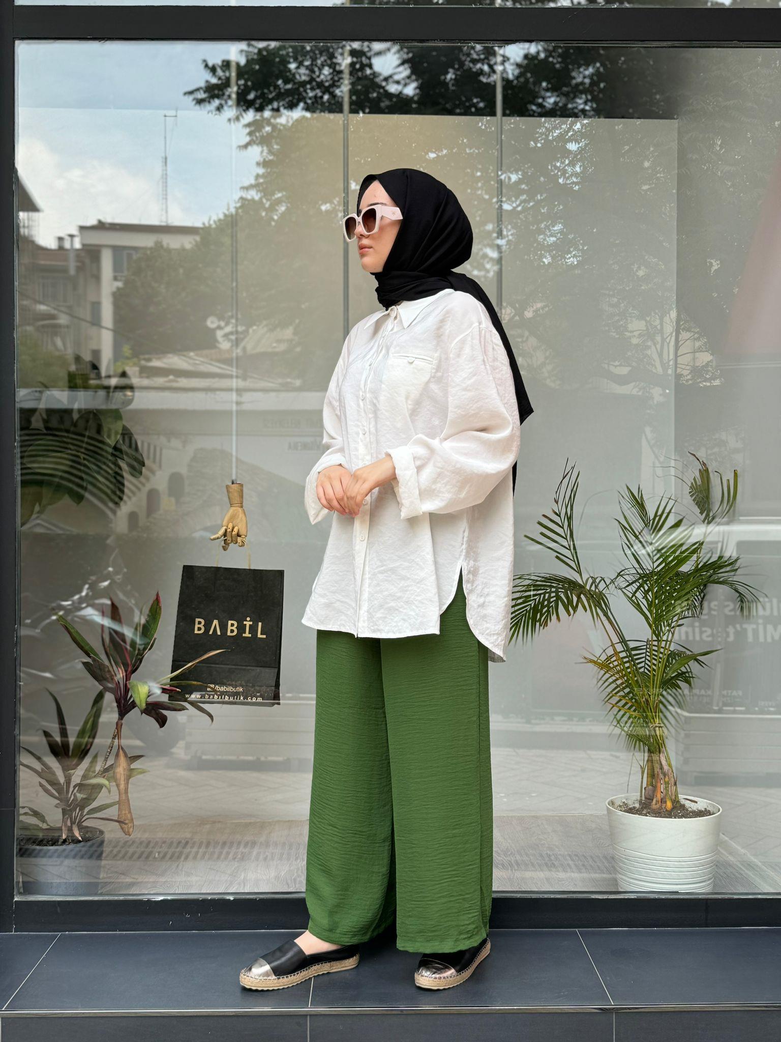 İnvee Yeşil Caz Pantolon 5930