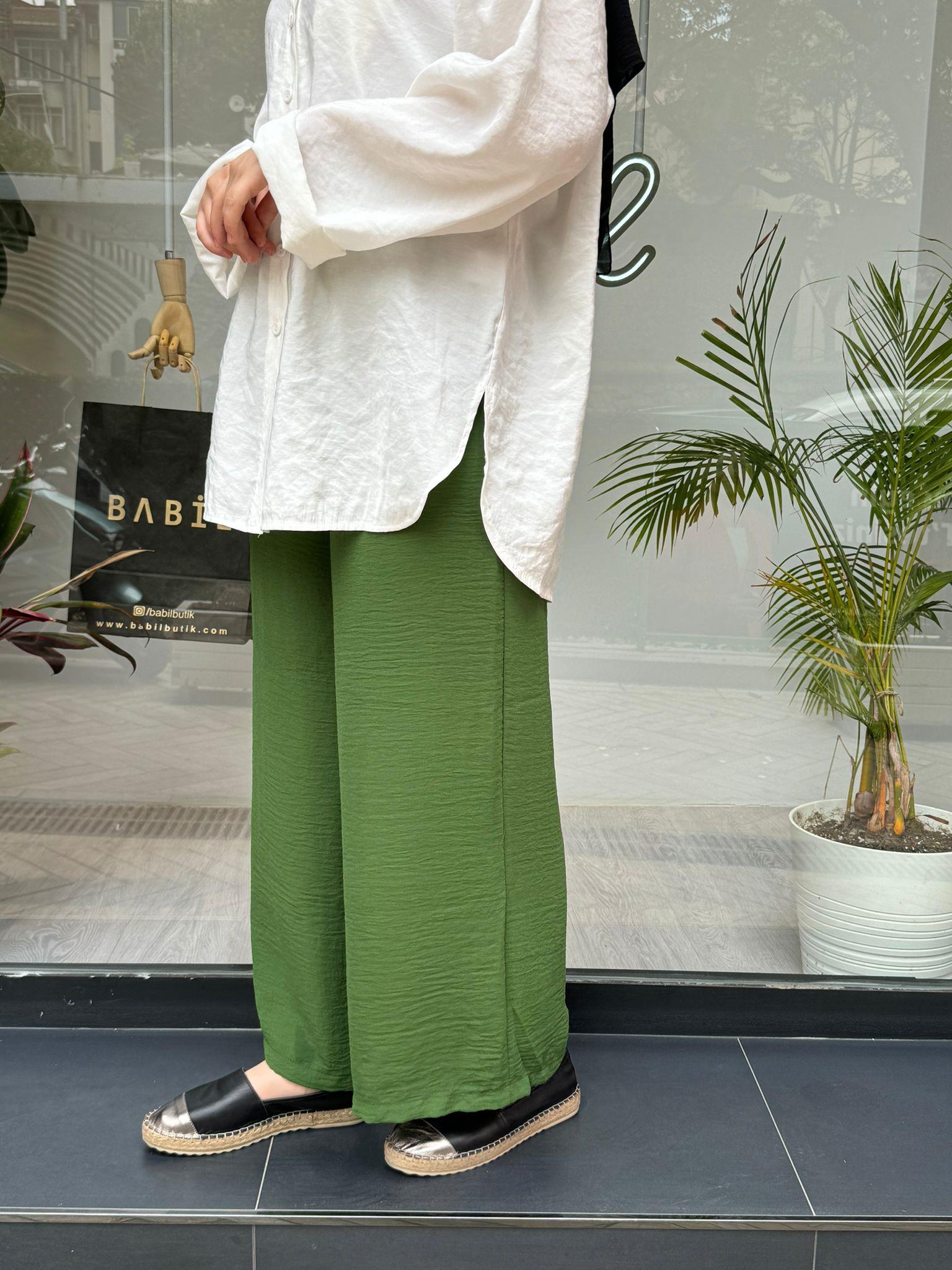 İnvee Yeşil Caz Pantolon 5930