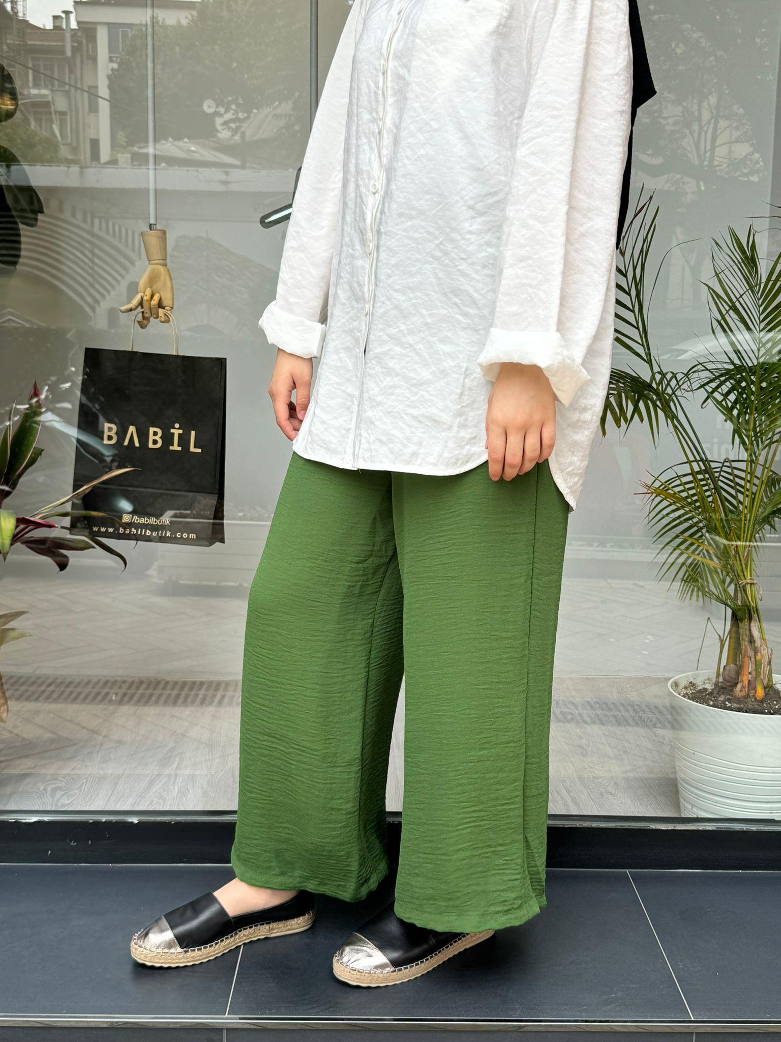 İnvee Yeşil Caz Pantolon 5930