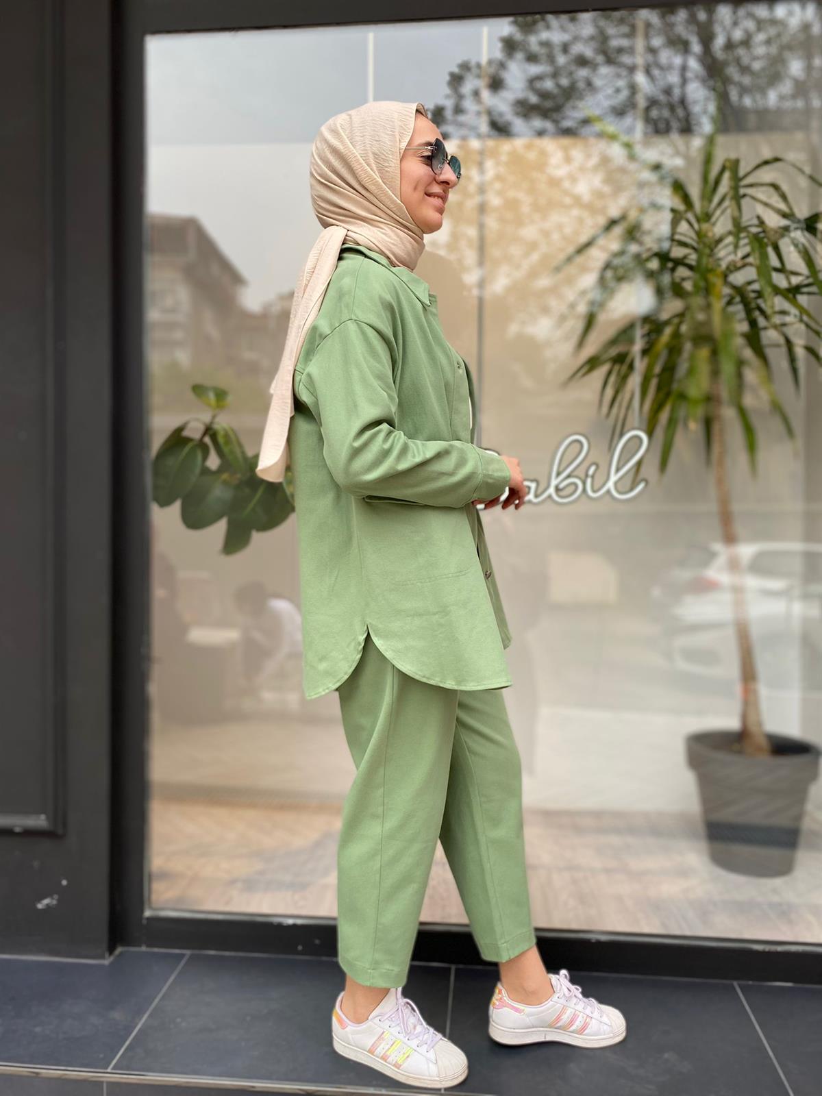 Invee Yeşil Pantolon 6857