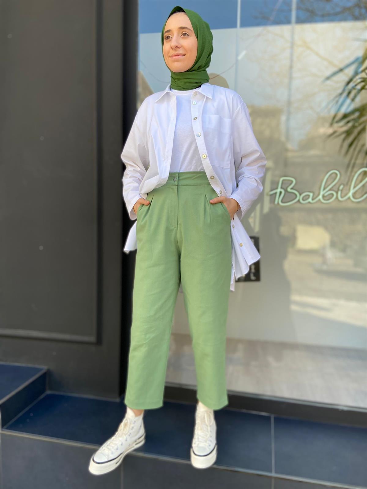 Invee Yeşil Pantolon 6857
