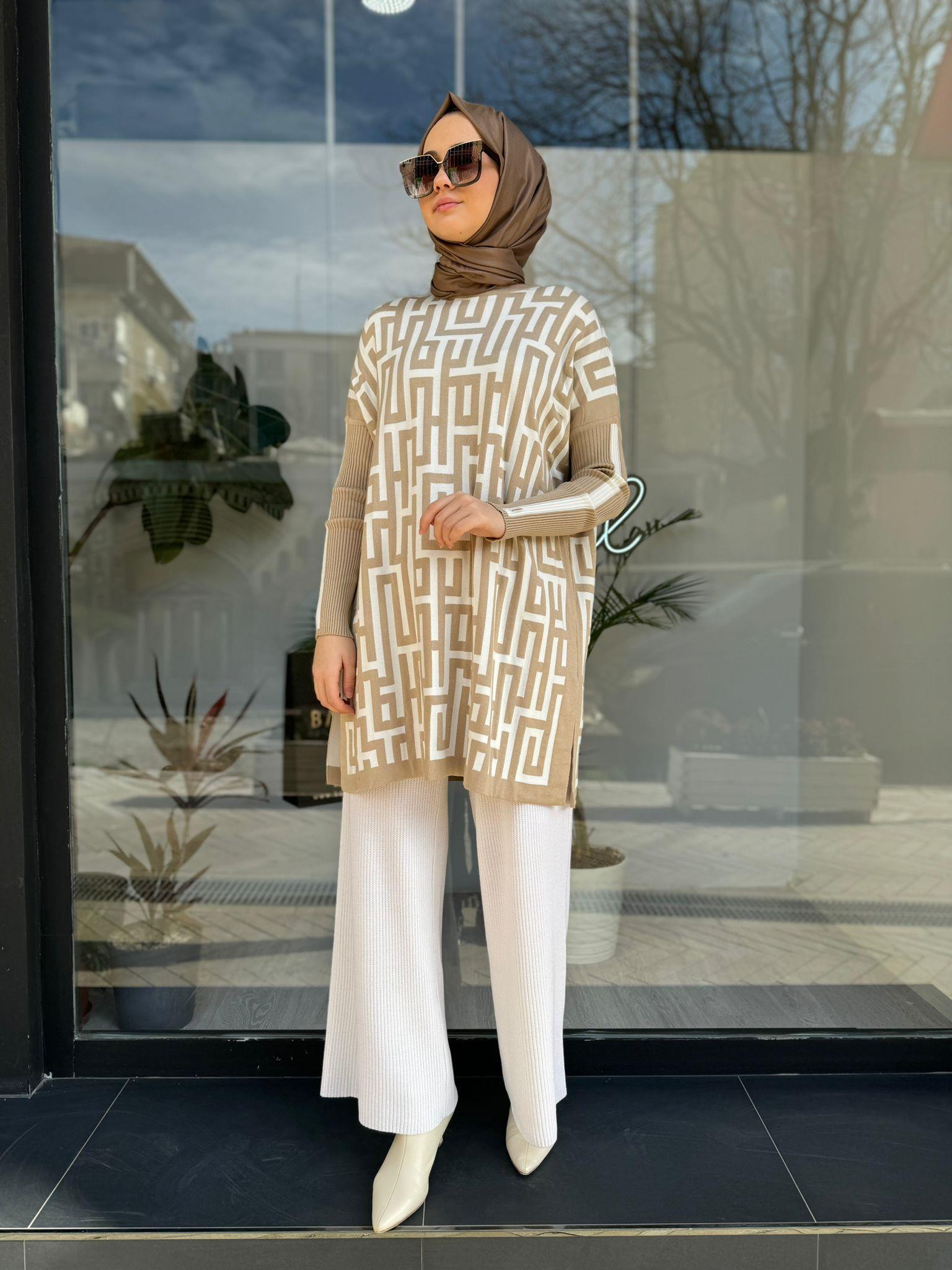 İnvee Yün Triko Pantolon Ekru 6695