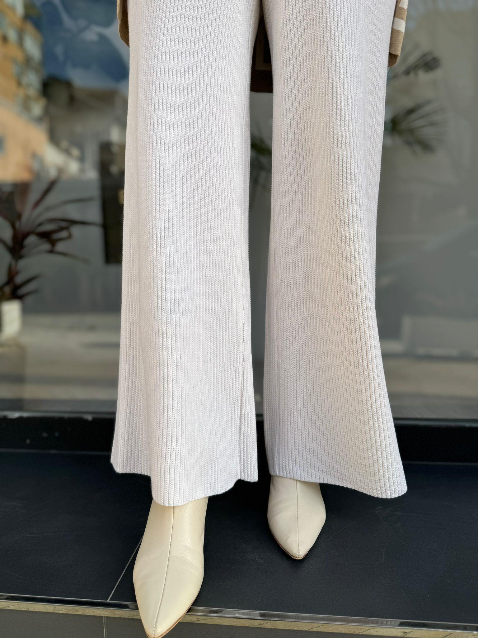 İnvee Yün Triko Pantolon Ekru 6695