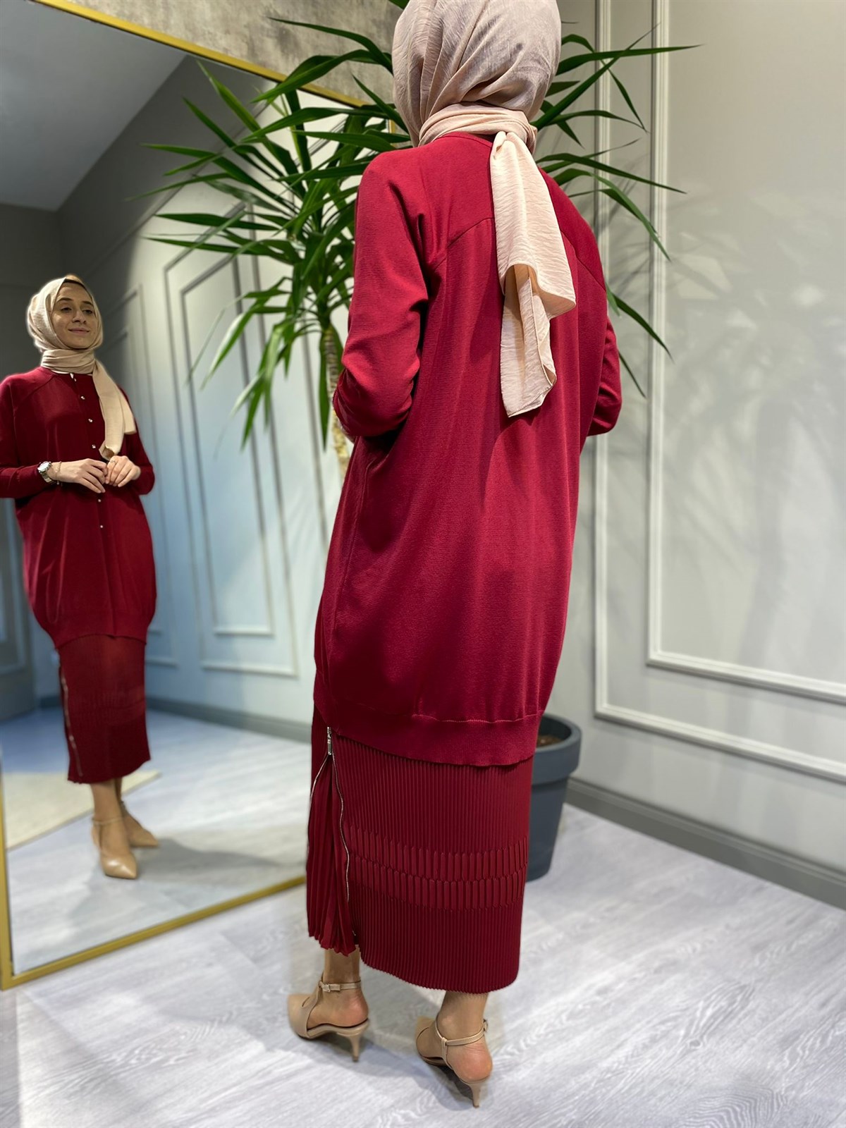 İnvee Yusufçuk Hırka Bordo 6283