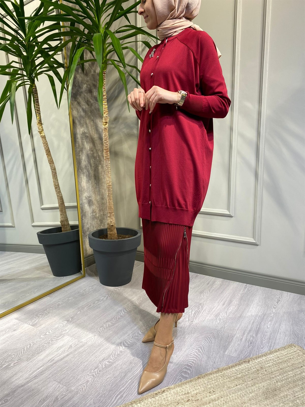 İnvee Yusufçuk Hırka Bordo 6283