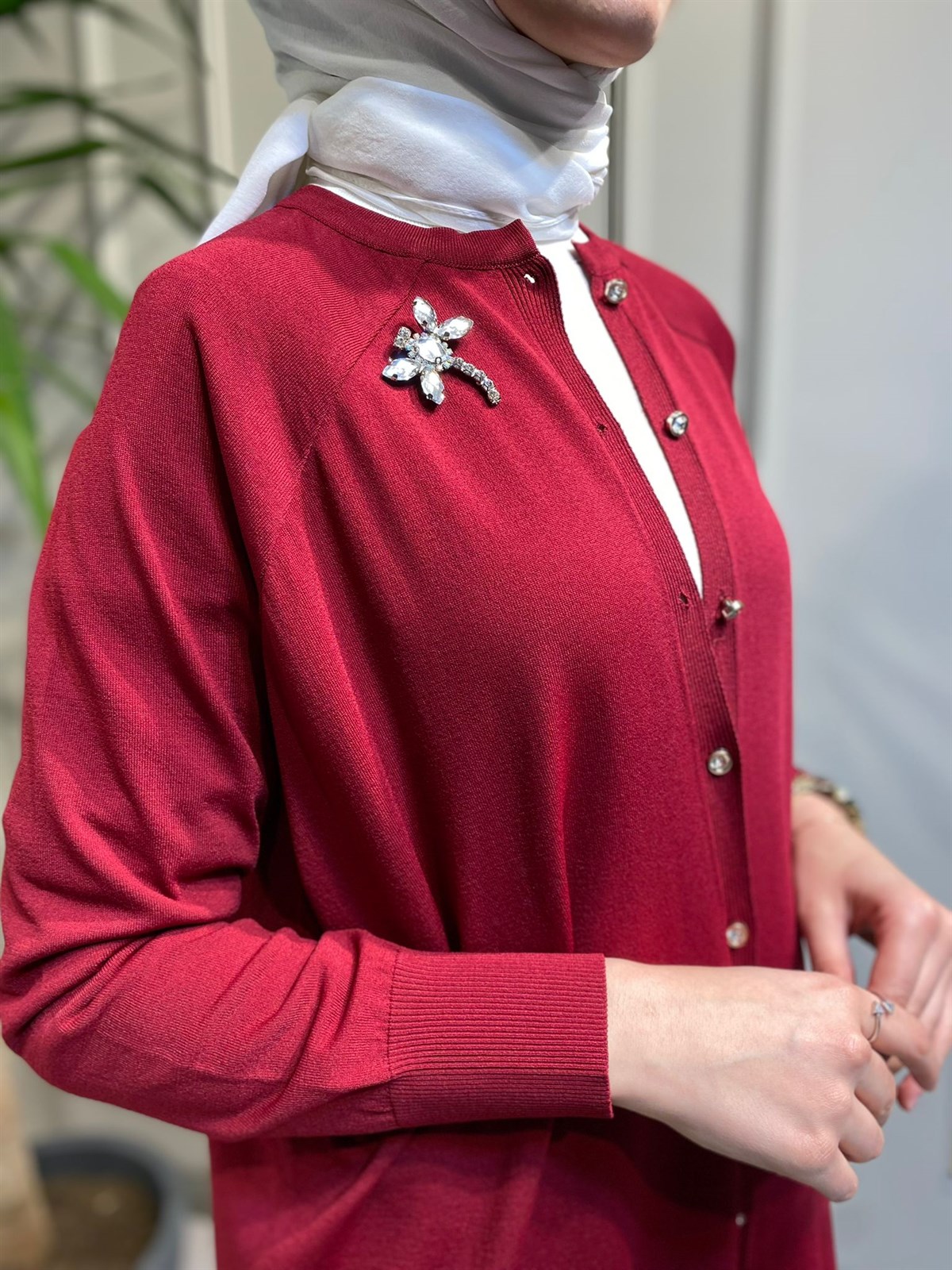 İnvee Yusufçuk Hırka Bordo 6283