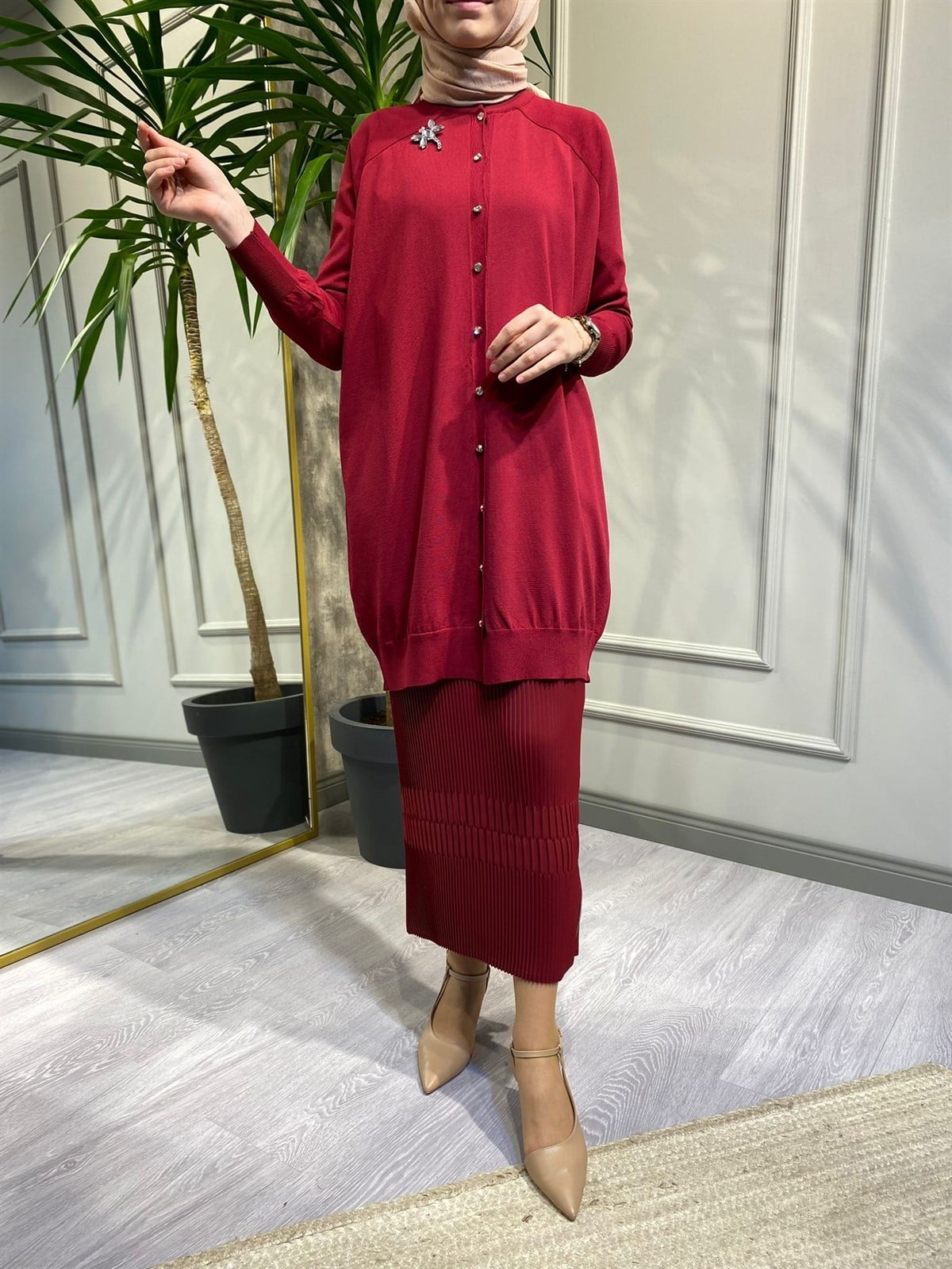 İnvee Yusufçuk Hırka Bordo 6283