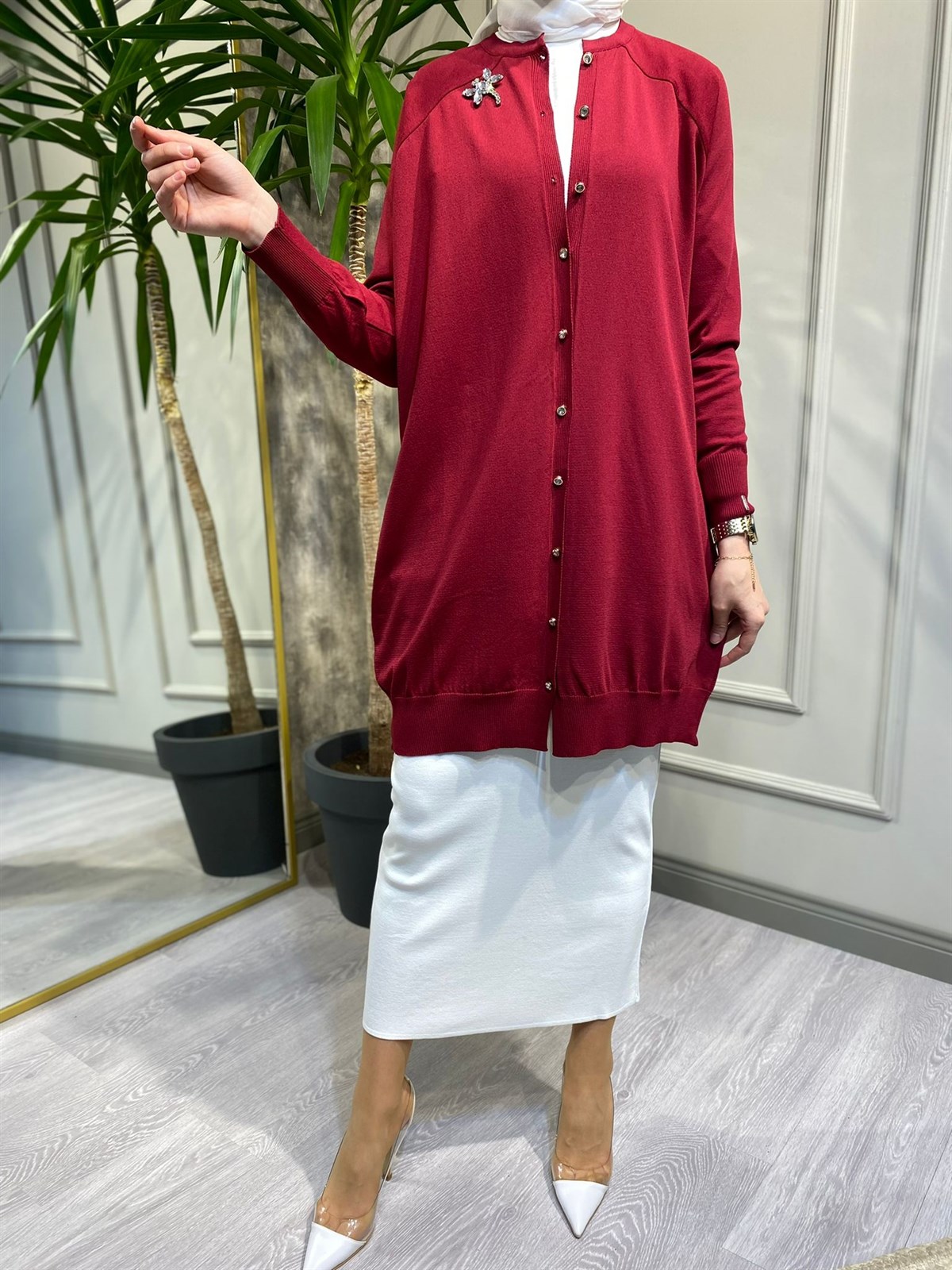 İnvee Yusufçuk Hırka Bordo 6283