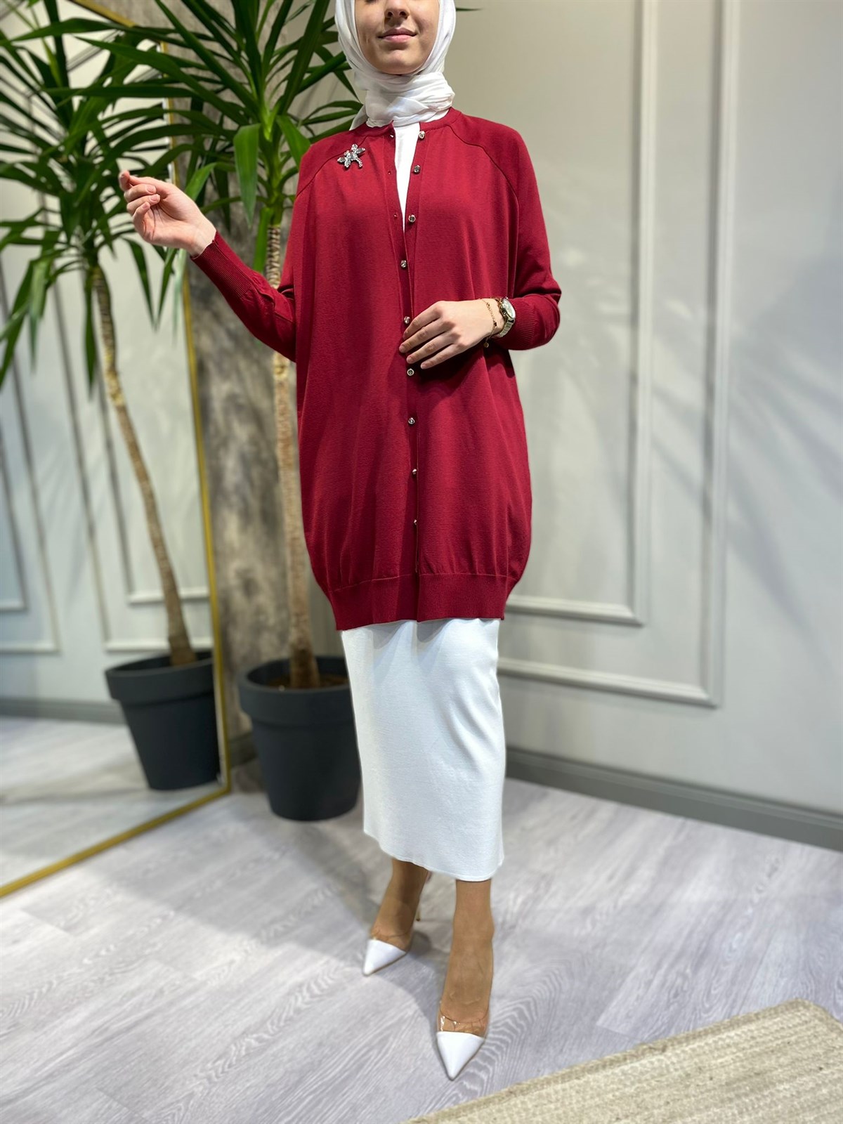 İnvee Yusufçuk Hırka Bordo 6283