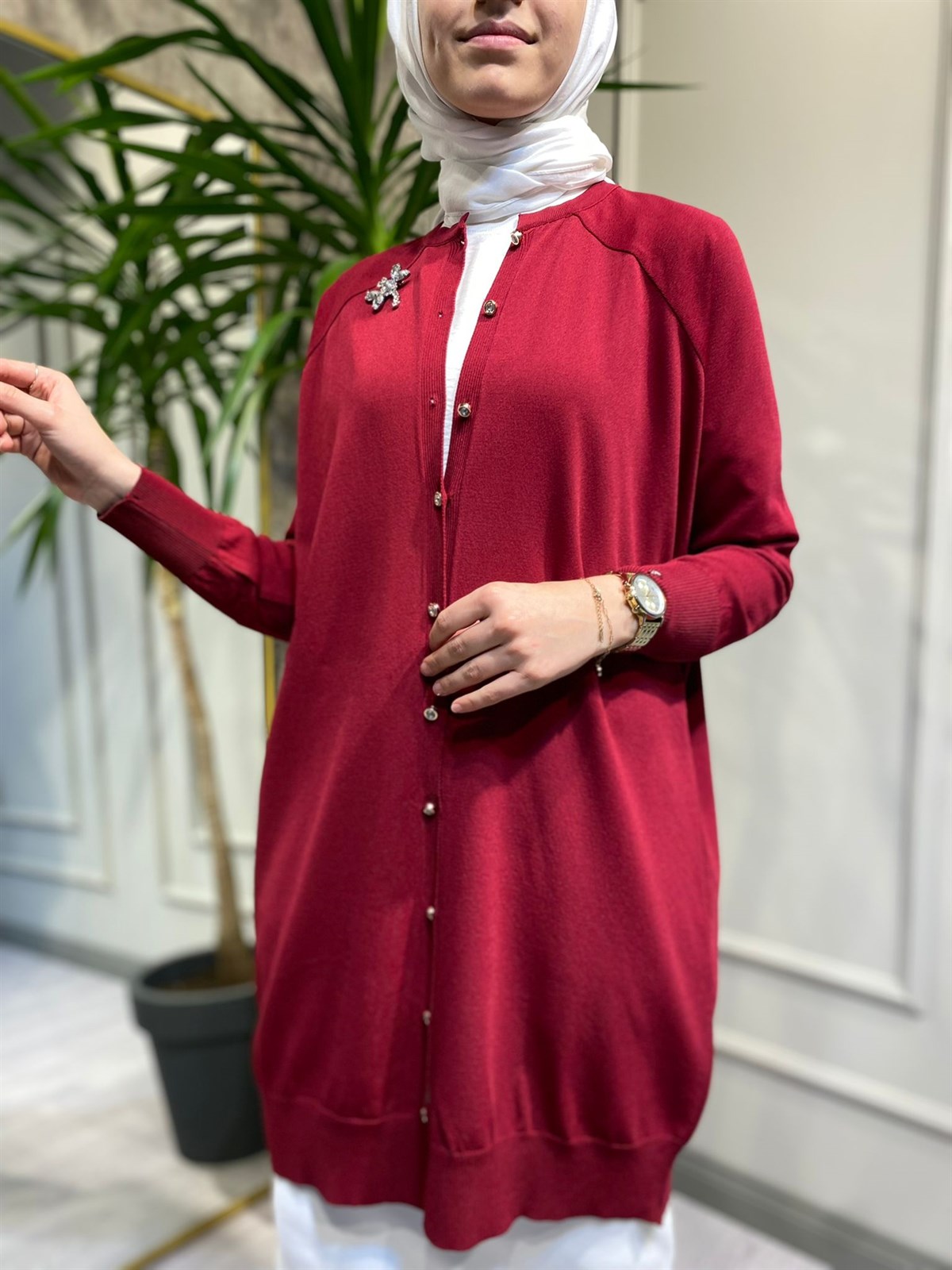 İnvee Yusufçuk Hırka Bordo 6283