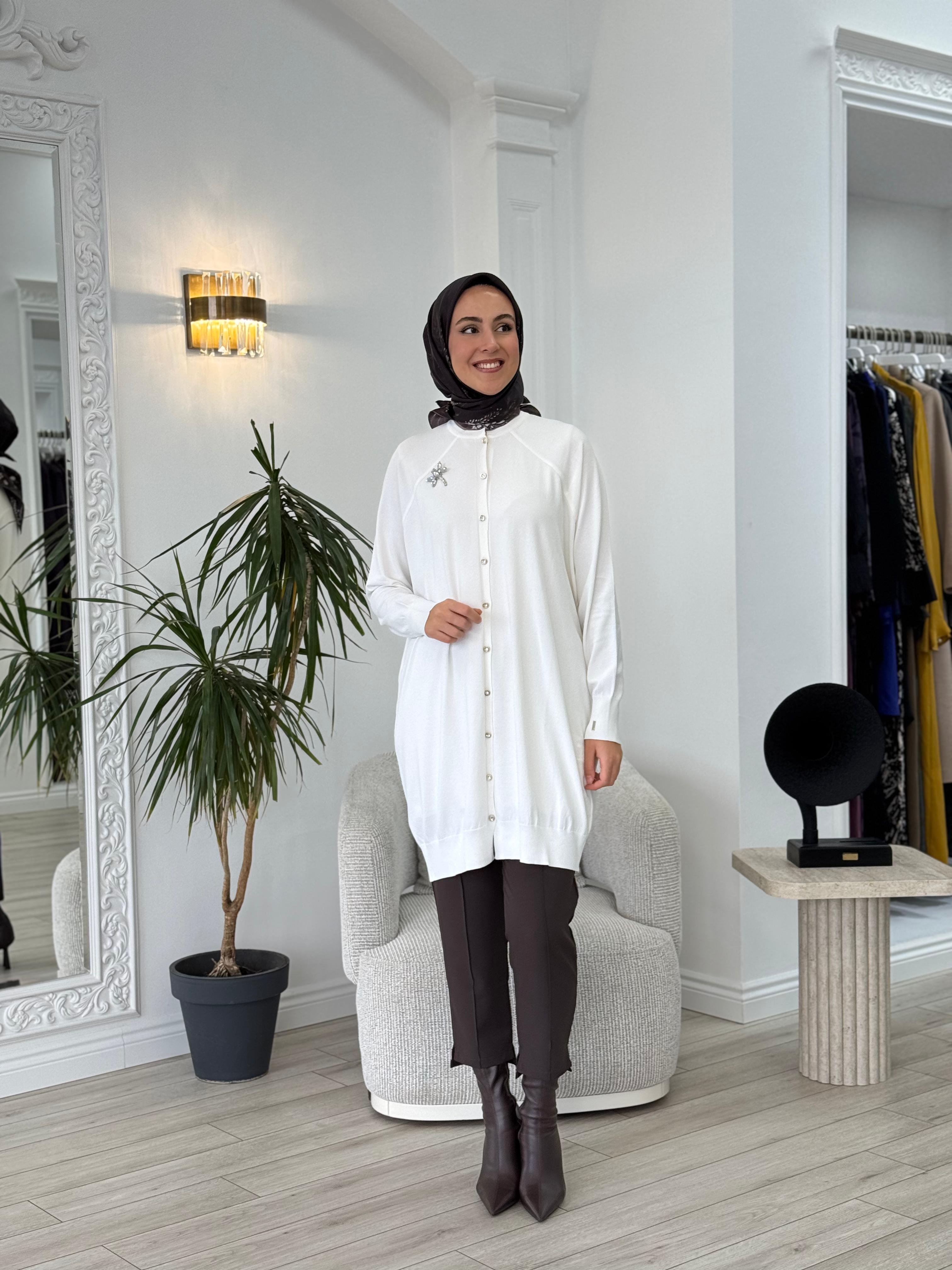 İnvee Yusufçuk Hırka Ekru 6283