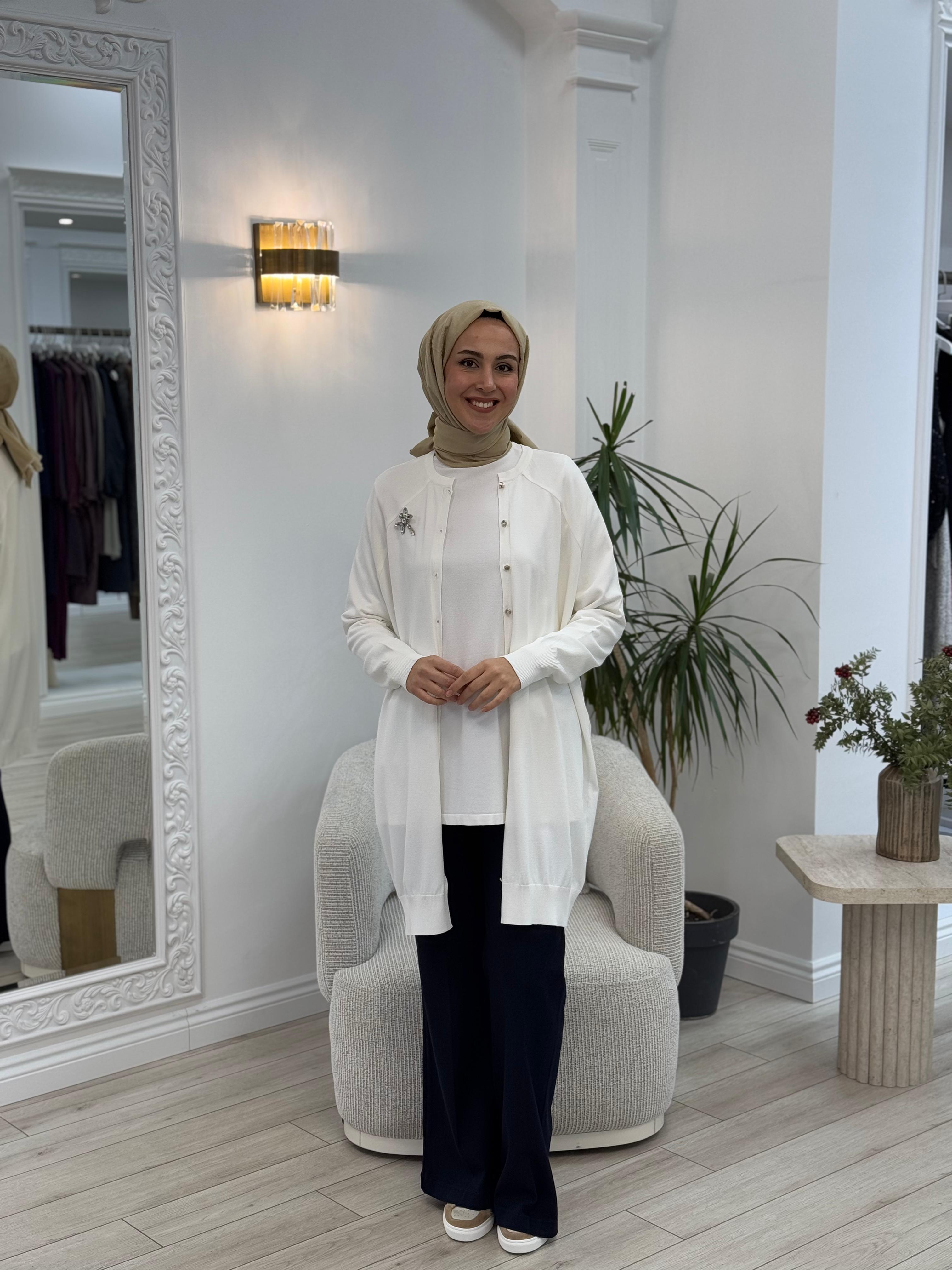 İnvee Yusufçuk Hırka Ekru 6283