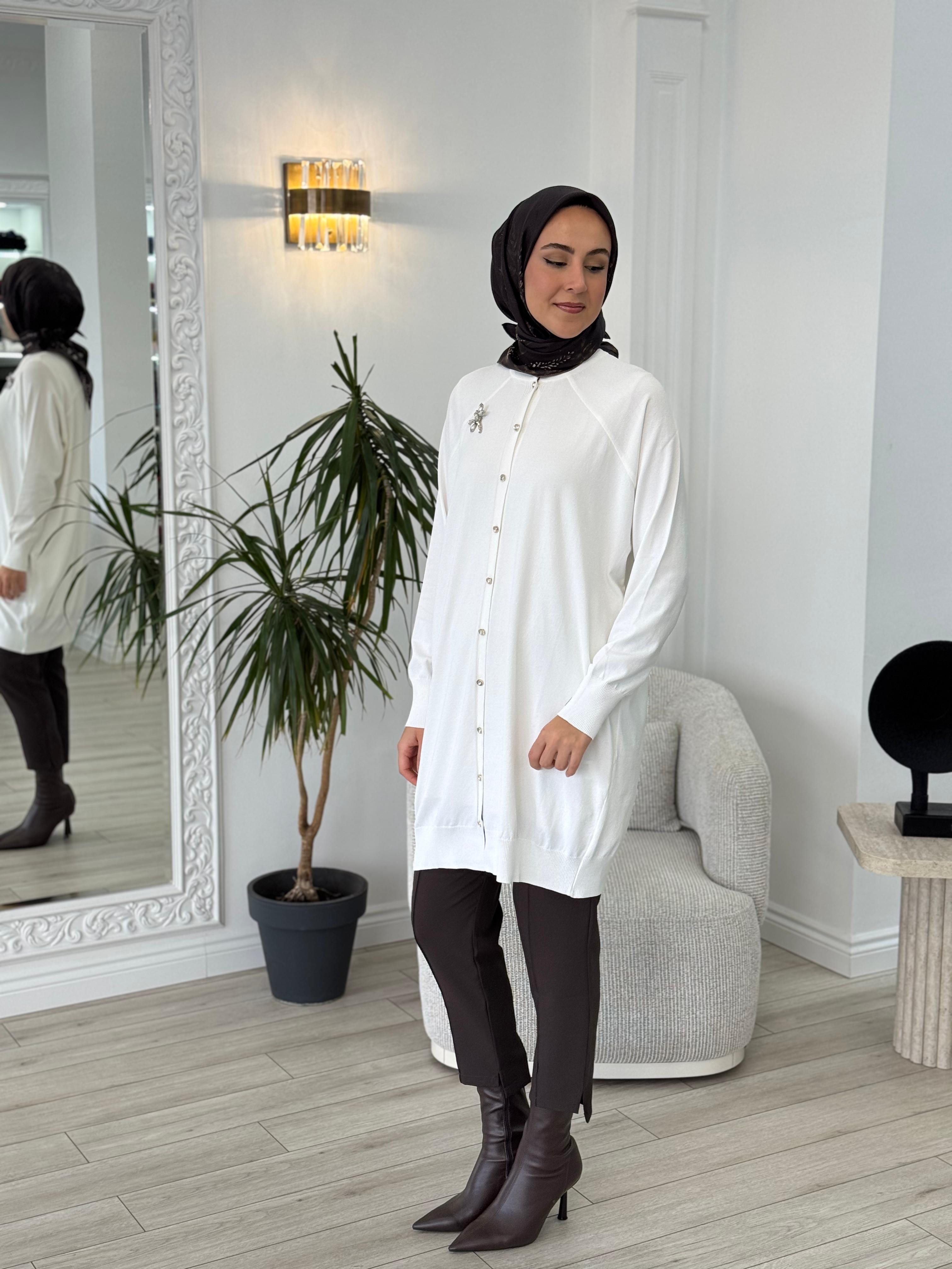 İnvee Yusufçuk Hırka Ekru 6283