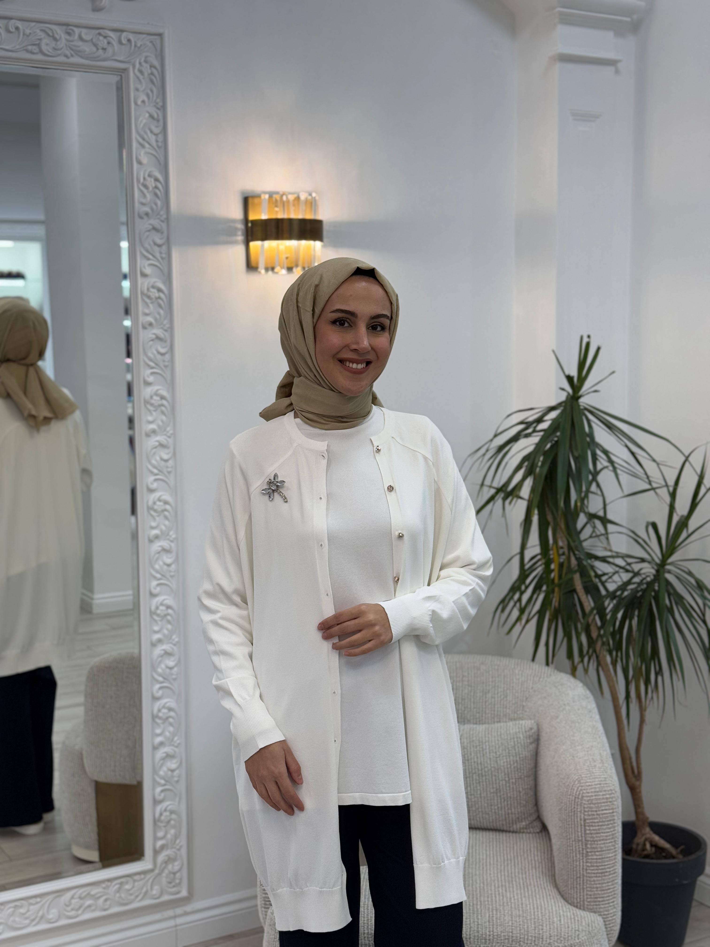 İnvee Yusufçuk Hırka Ekru 6283
