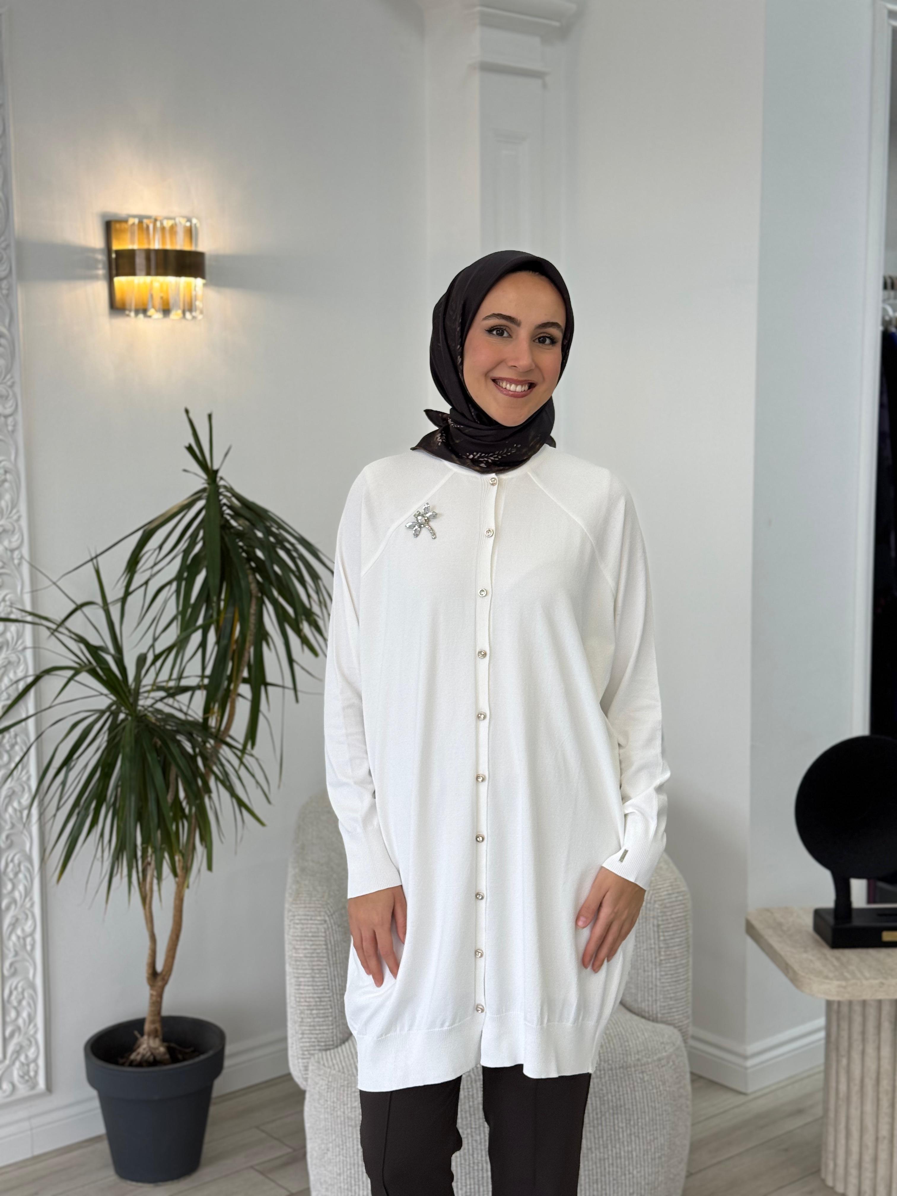 İnvee Yusufçuk Hırka Ekru 6283