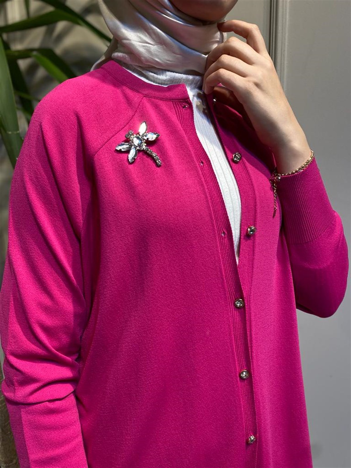 İnvee Yusufçuk Hırka Fuşya 6283