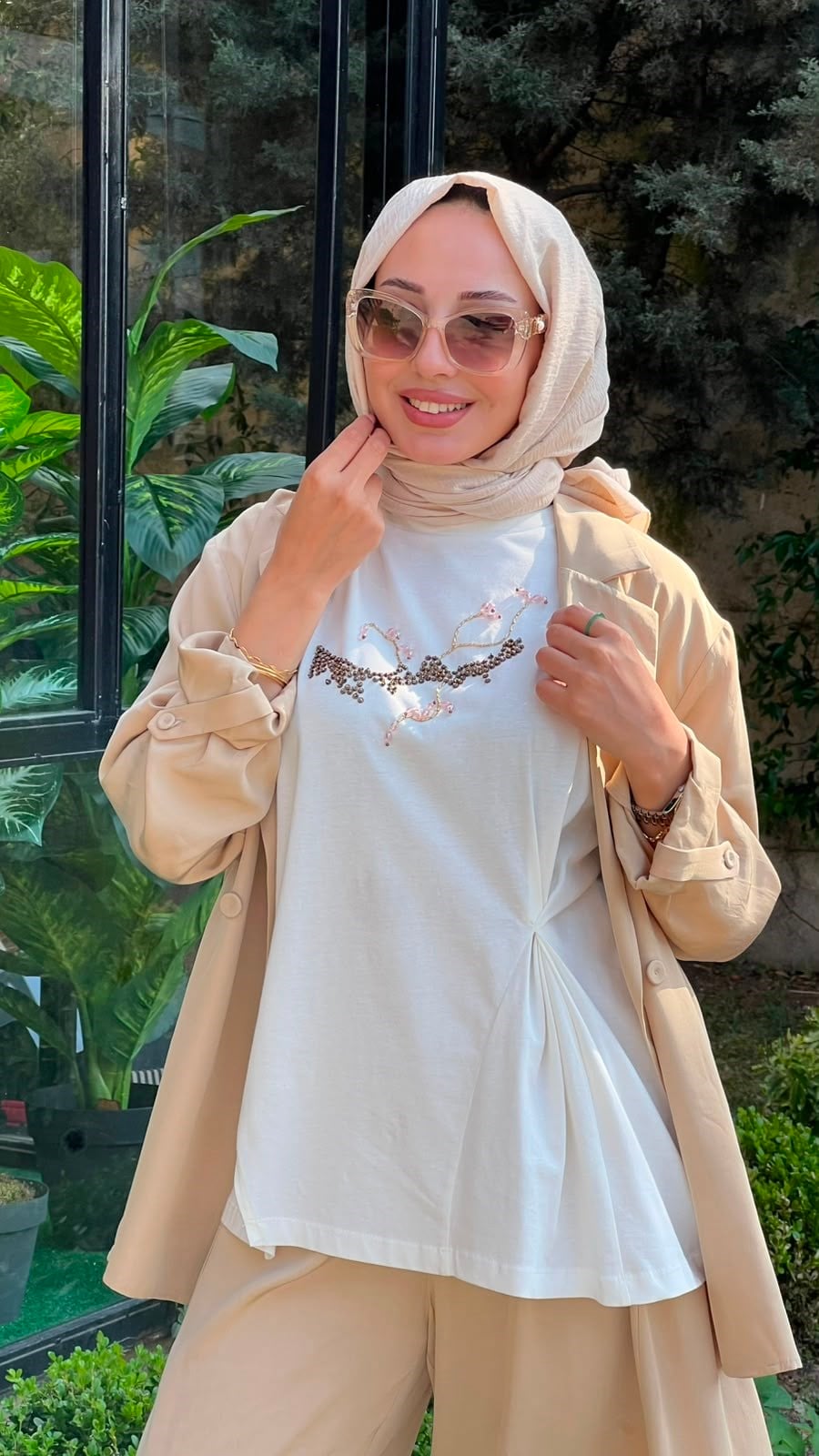 Kahma Boncuklu Tshirt 26y17324