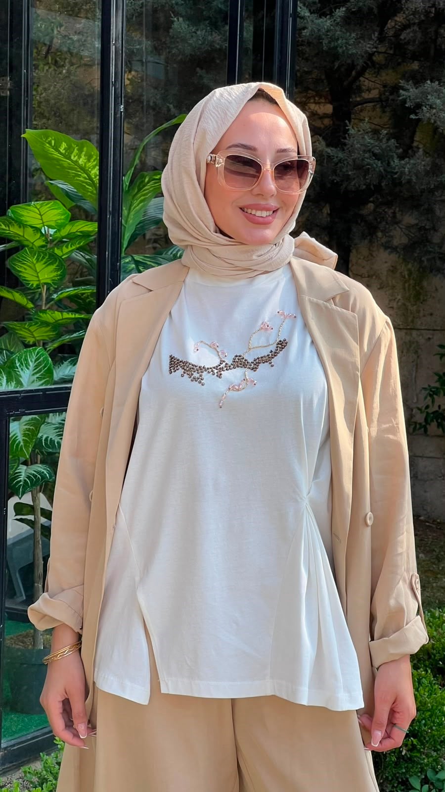 Kahma Boncuklu Tshirt 26y17324