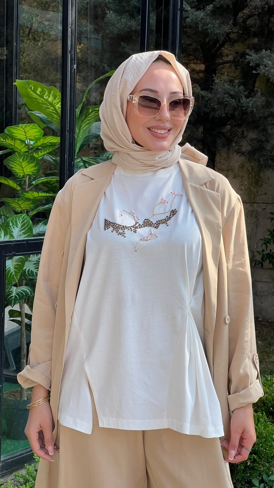 Kahma Boncuklu Tshirt 26y17324