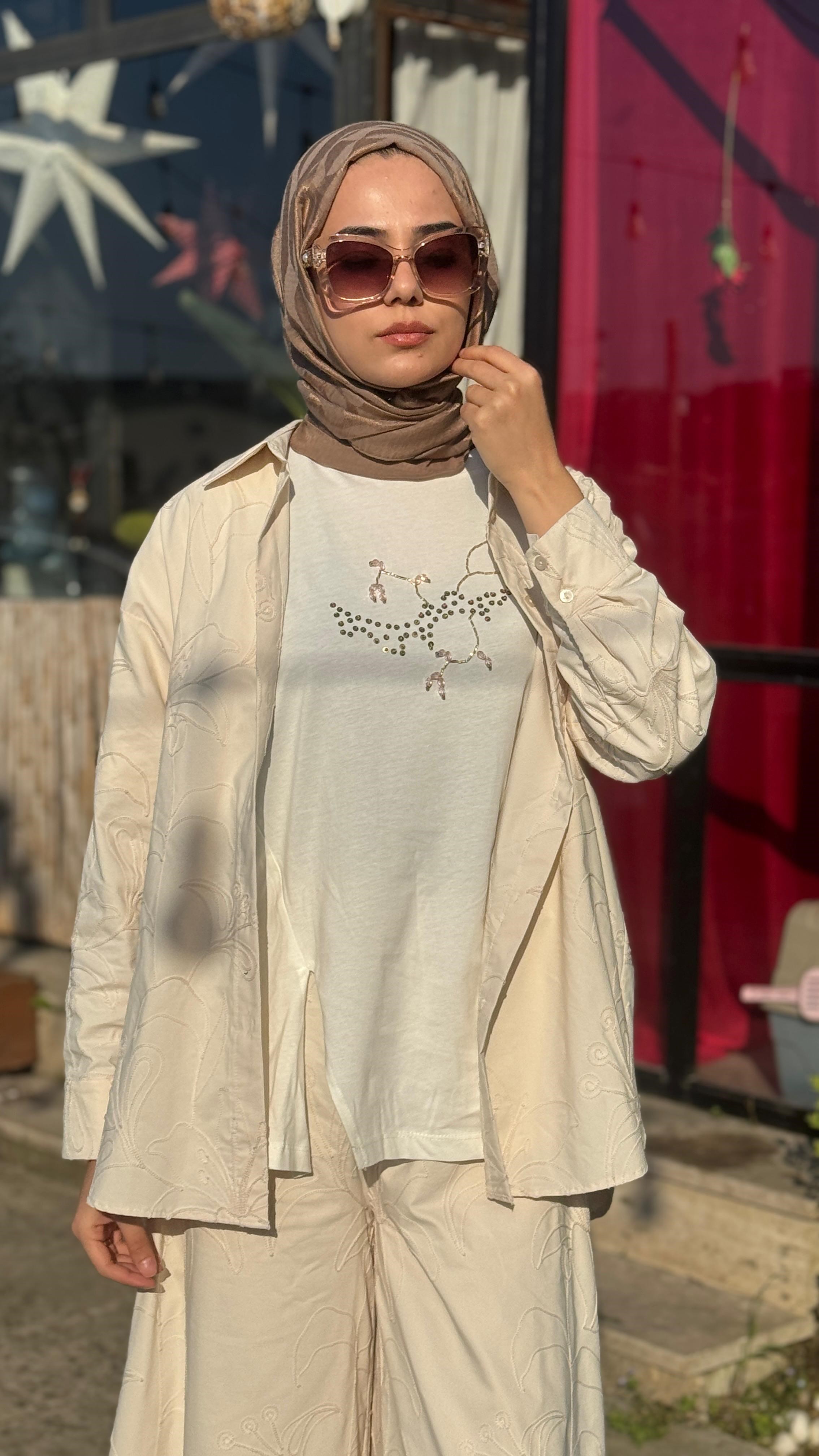 Kahma Boncuklu Tshirt 26y17324