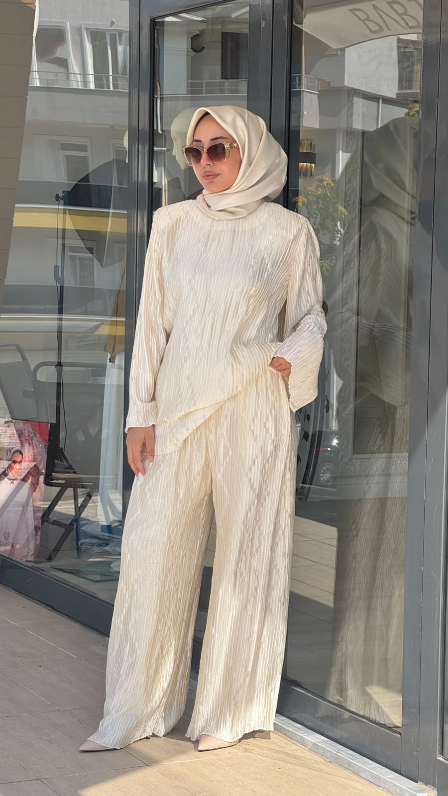 Kahma Bürümcük Dokulu Bol Pantolon 26y11311