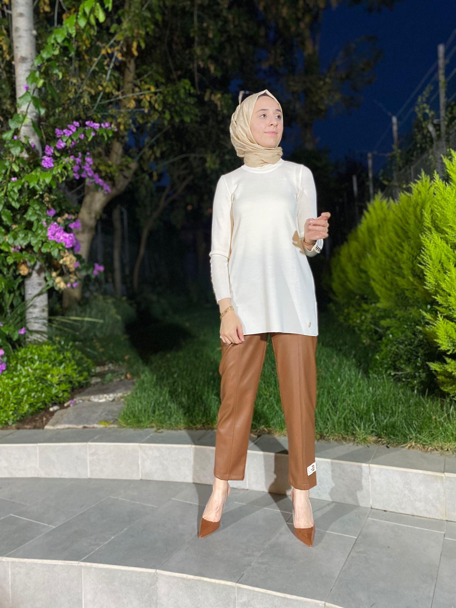 Kahma Deri Pantolon Taba 23k11028