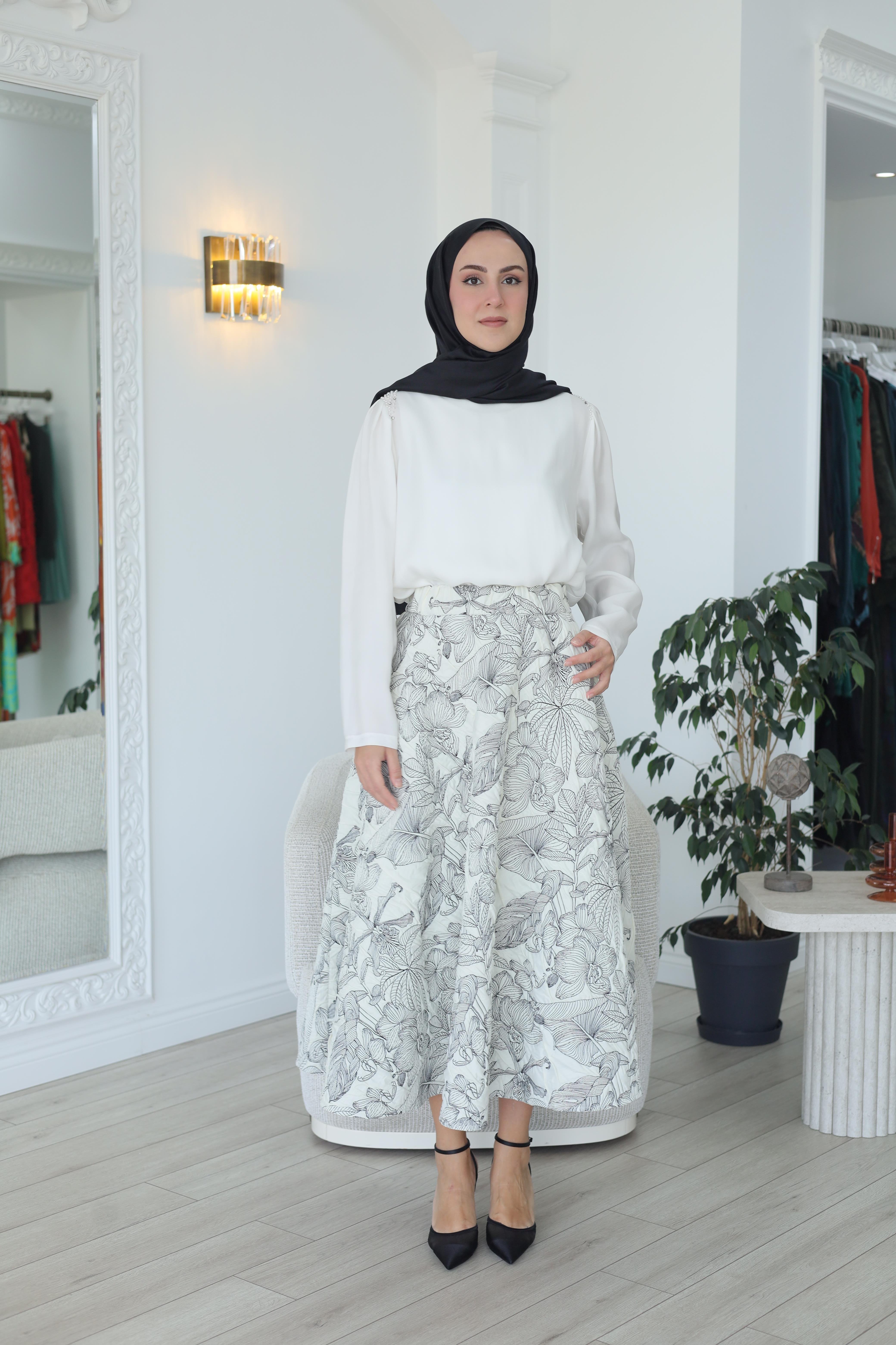 Kahma Desenli Etek 25k29203