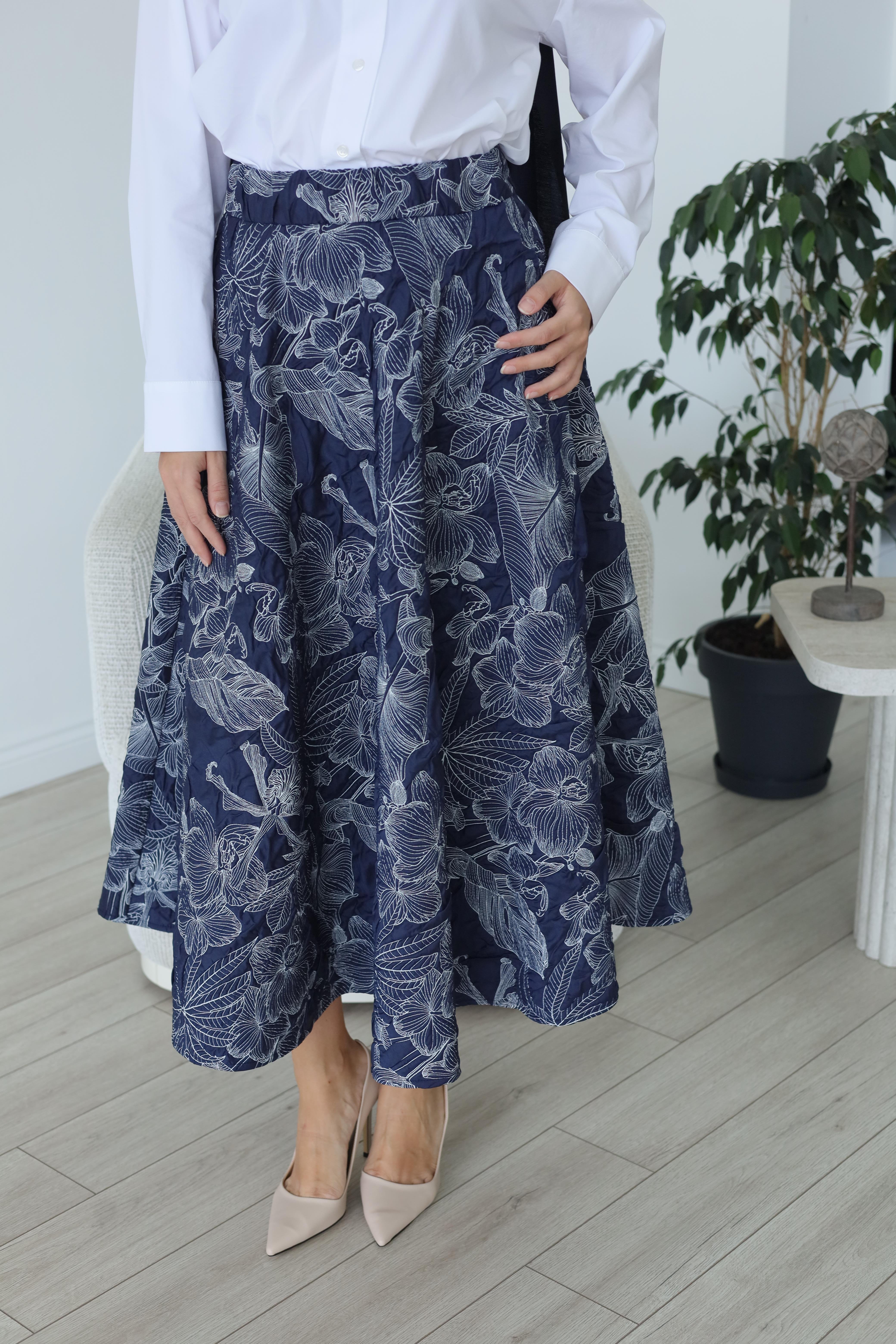 Kahma Desenli Etek 25k29203