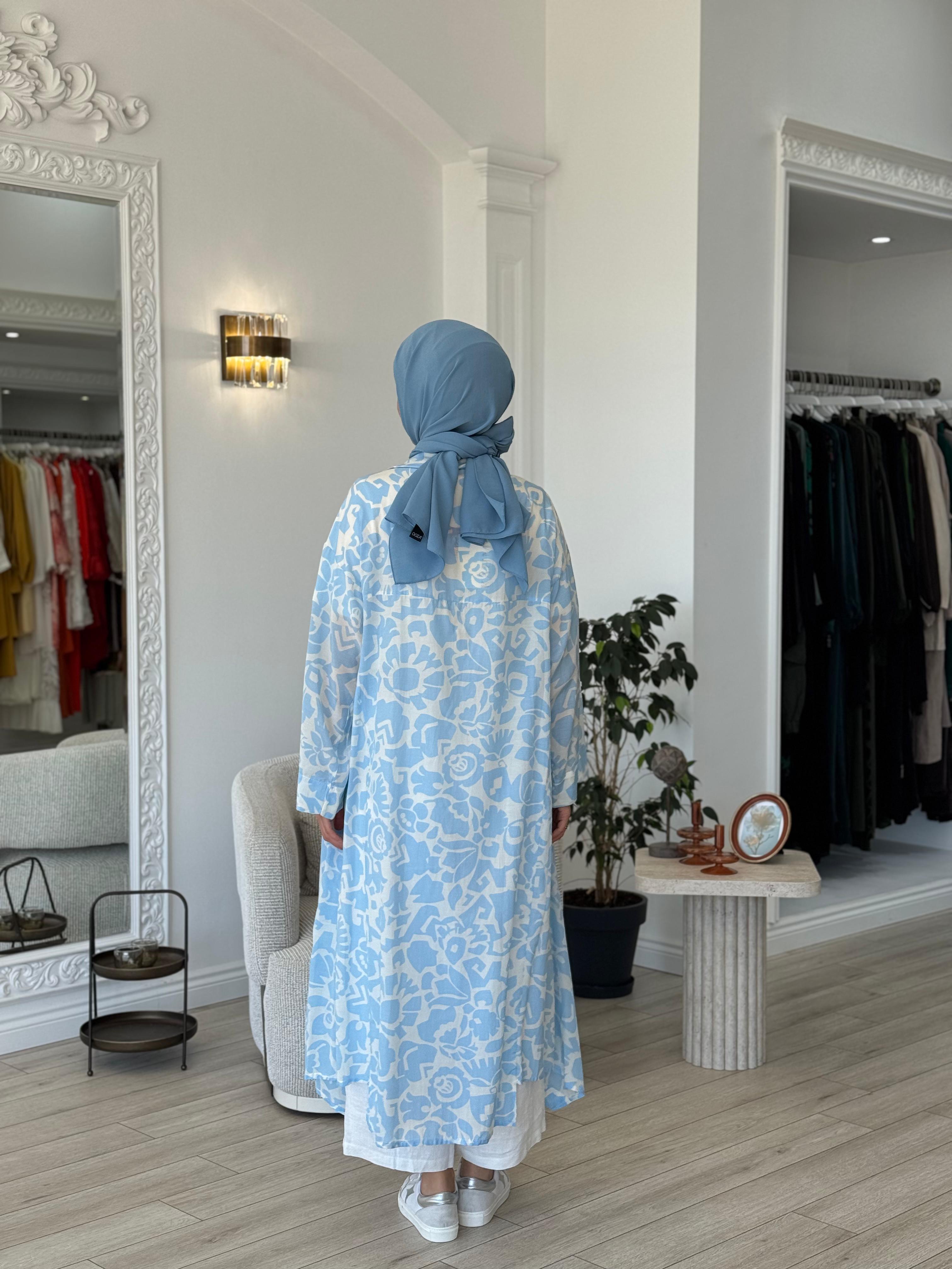 Kahma Desenli Kimono Bebe Mavisi 24y14057