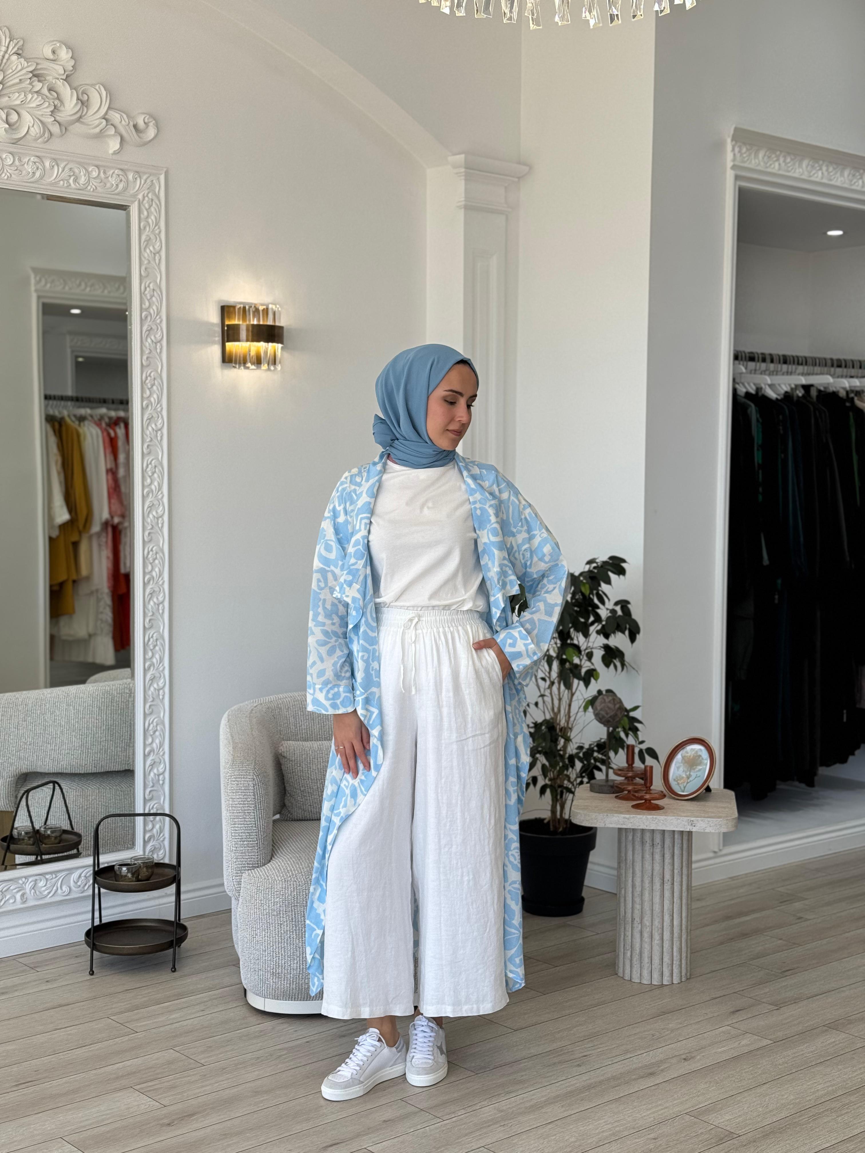 Kahma Desenli Kimono Bebe Mavisi 24y14057