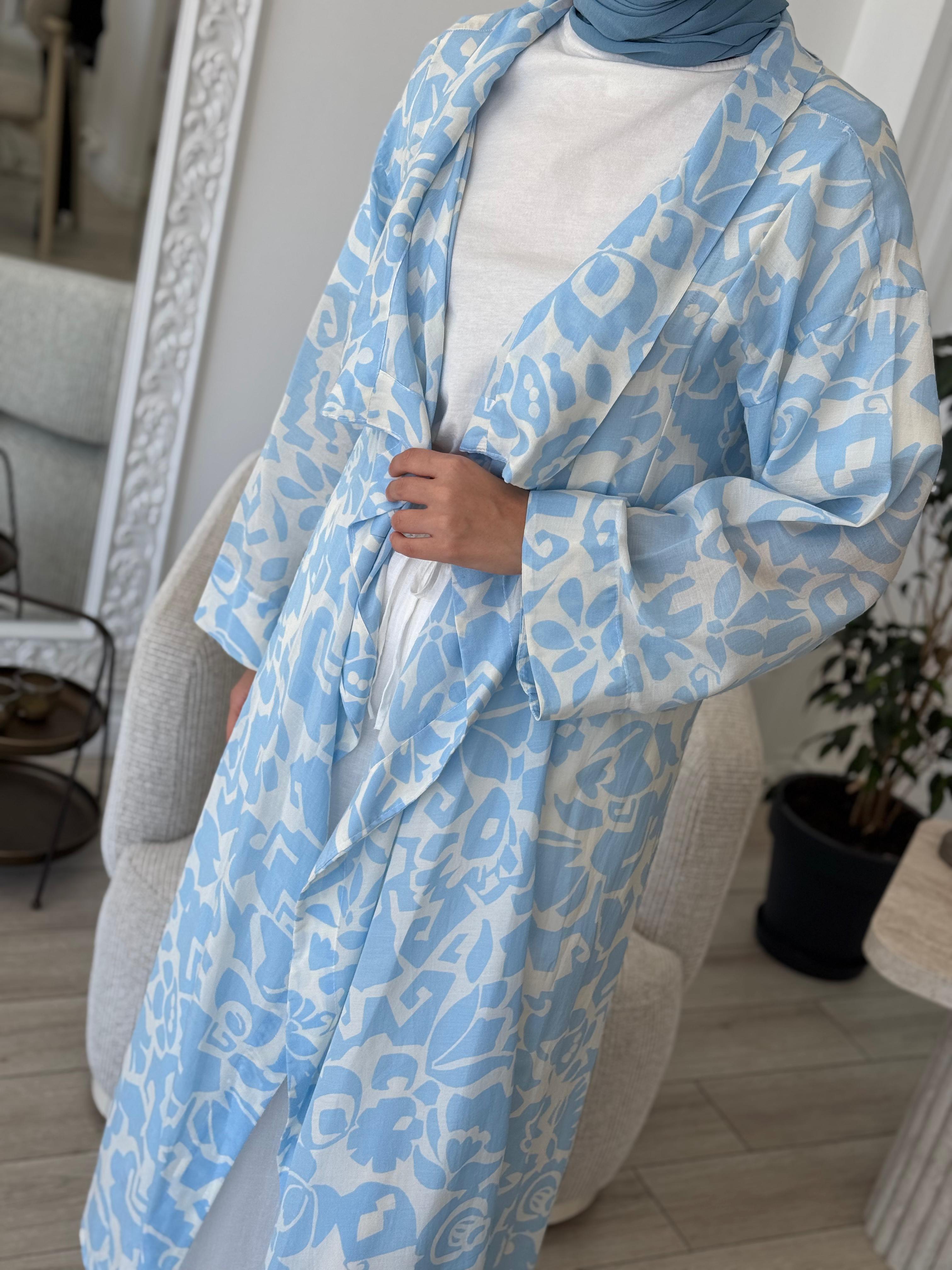 Kahma Desenli Kimono Bebe Mavisi 24y14057