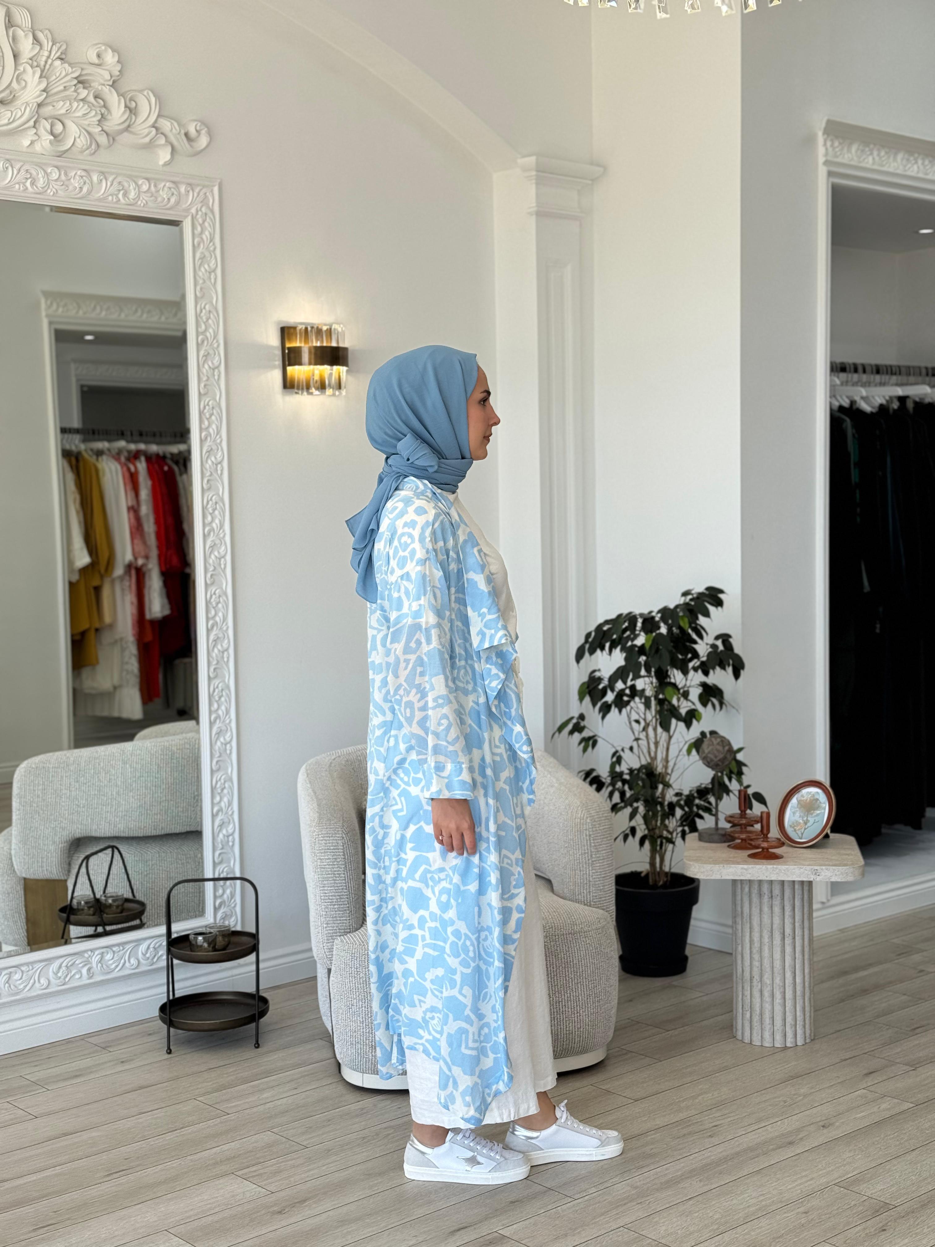 Kahma Desenli Kimono Bebe Mavisi 24y14057