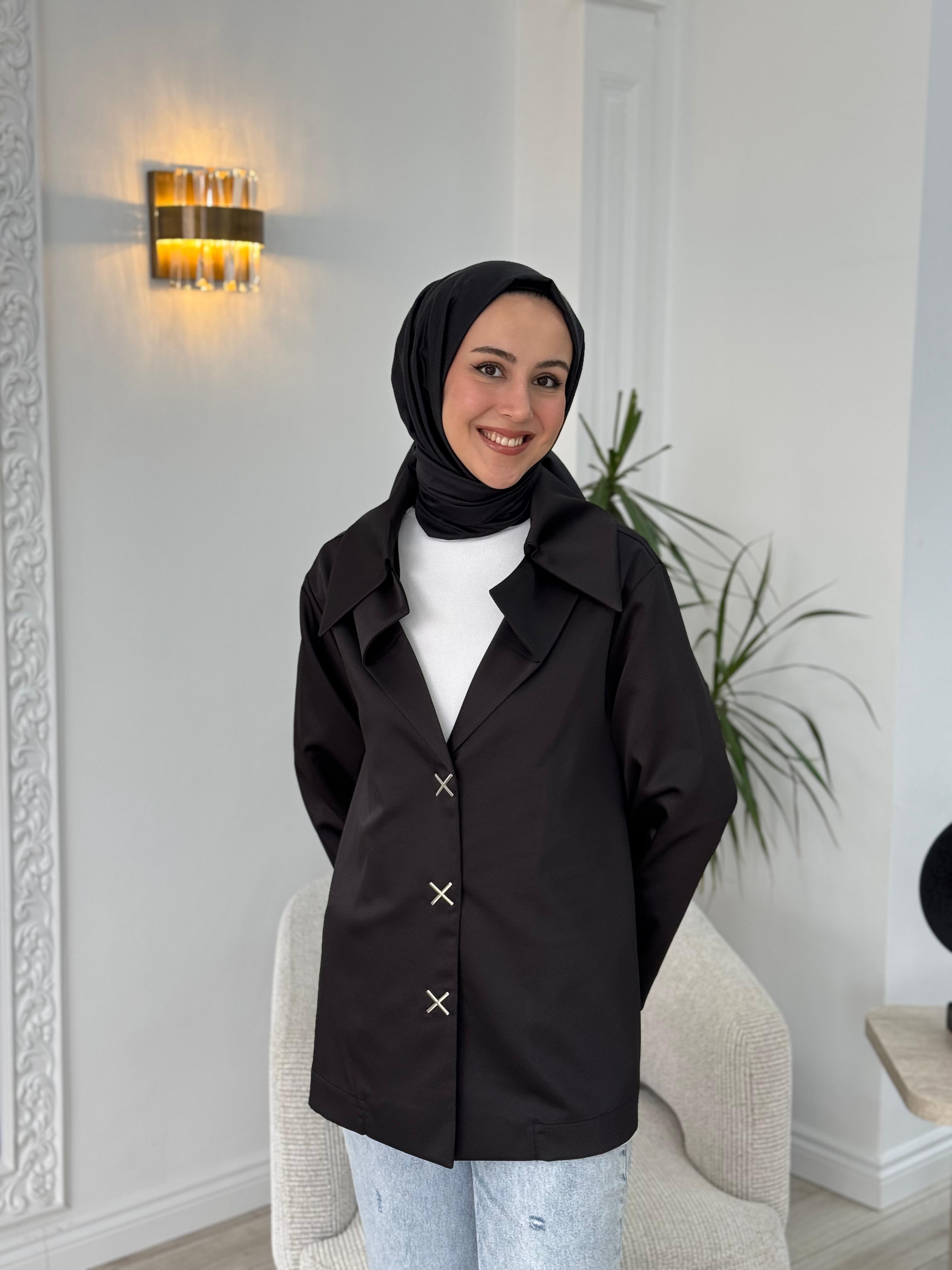 Kahma Düğme Detaylı Ceket 24k25106