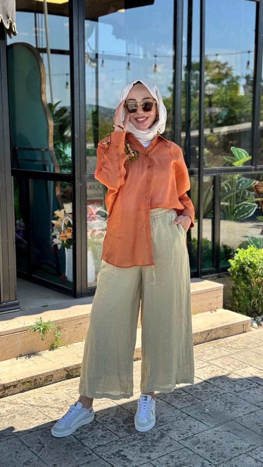Kahma El İşlemeli Gömlek26y18309