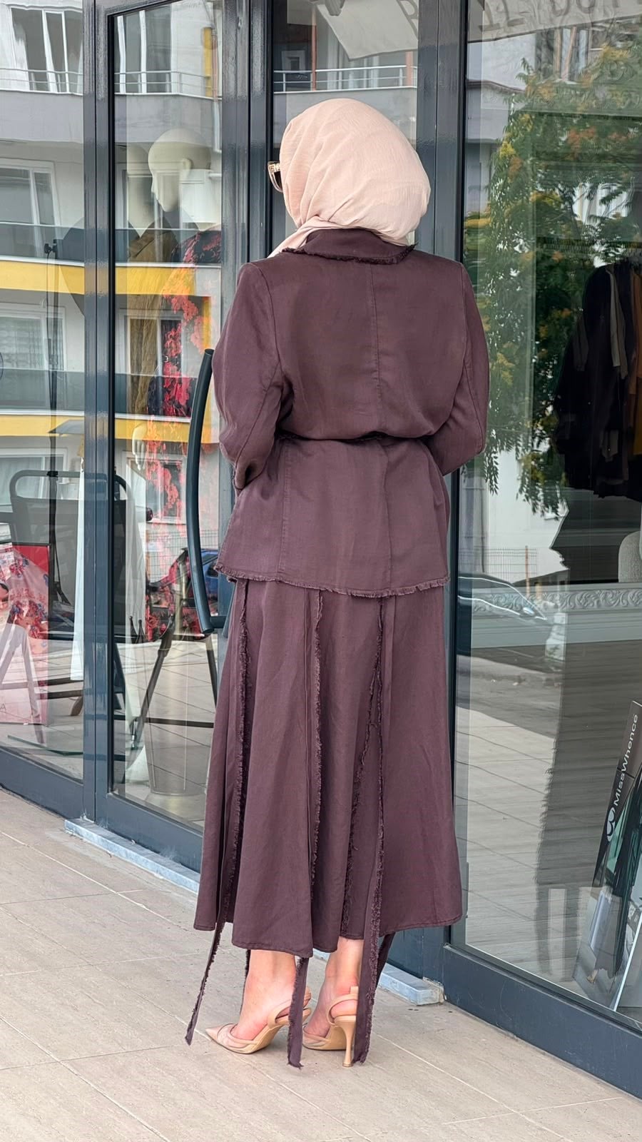 Kahma Katmanlı Etekli Ceket Takım 26y25311