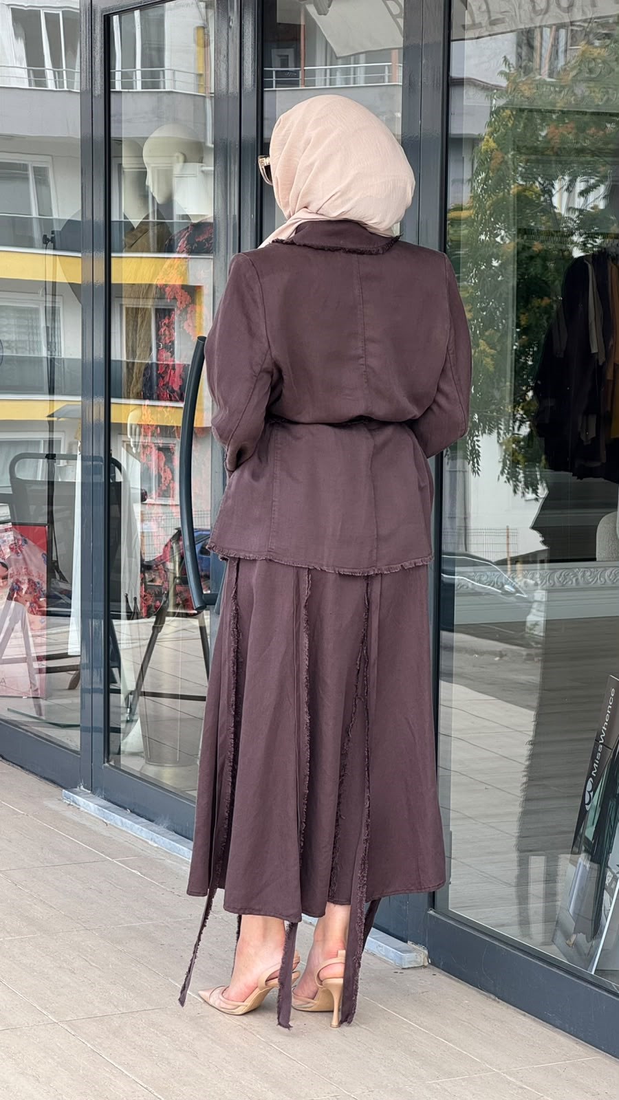 Kahma Katmanlı Etekli Ceket Takım 26y25311